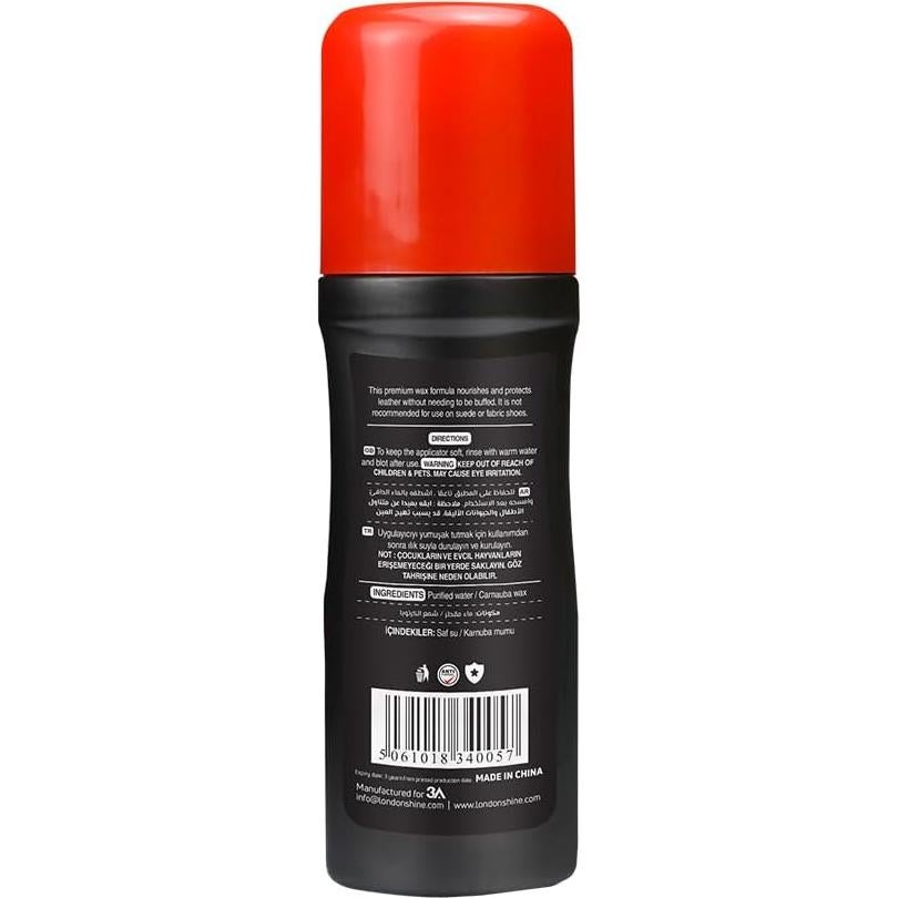 Pulimento de Zapatos Líquido Negro Brillo Instantáneo 100ml