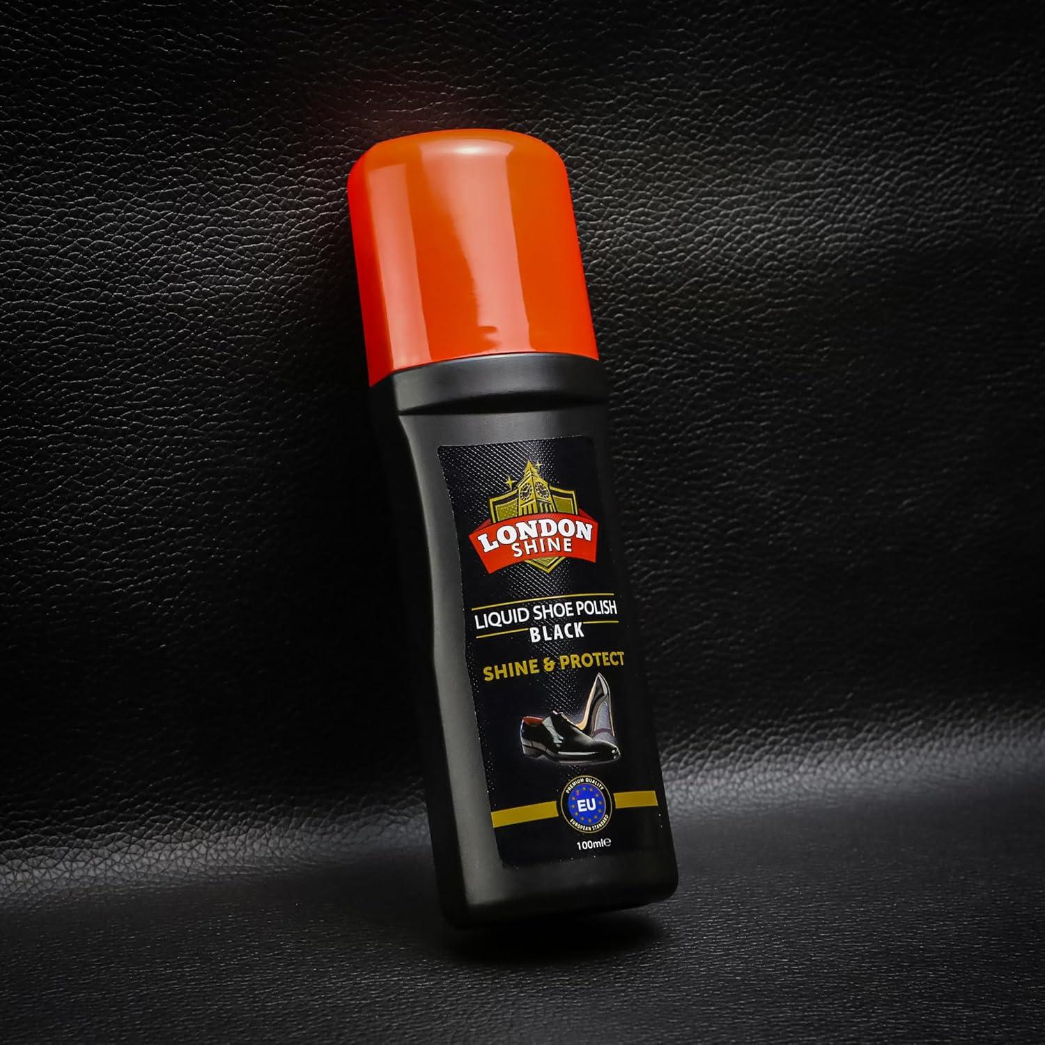 Pulimento de Zapatos Líquido Negro Brillo Instantáneo 100ml