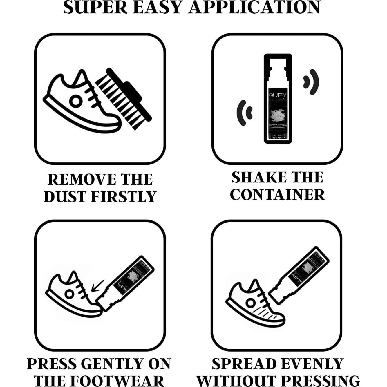 Cera Blanqueadora para Zapatos QUFY 75 ml - Cuero y Textiles