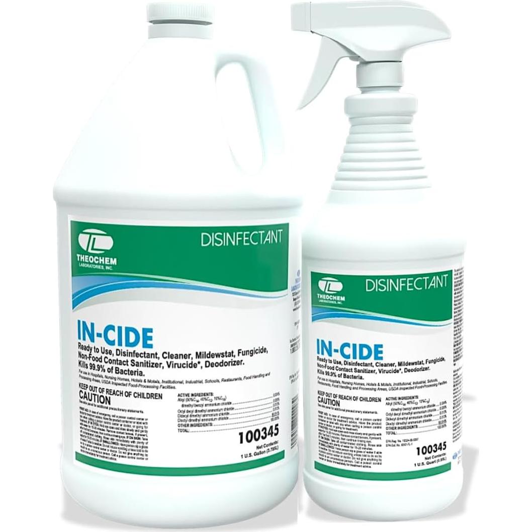 Desinfectante In-Cide Grado Hospitalario 1 Galón + 32oz - Aroma Fresco
