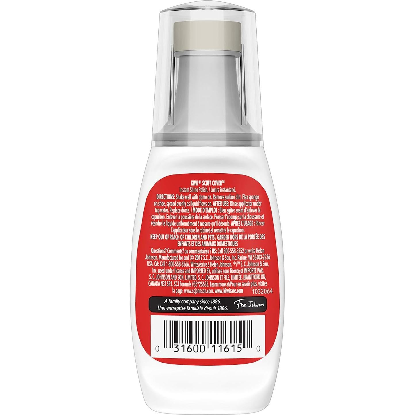 Cubierta para Rasguños KIWI 68 ml - Brillo Natural para Cuero Blanco