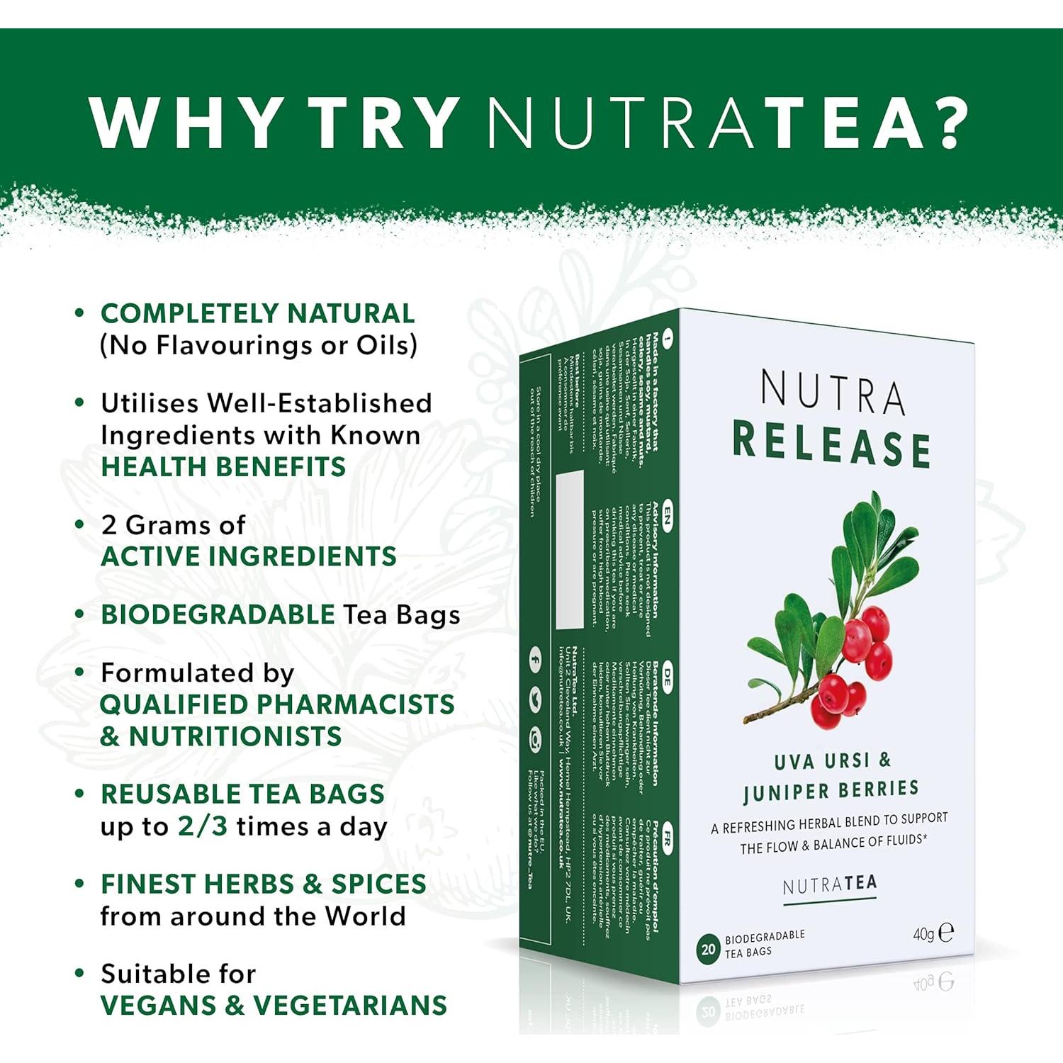 Té Herbal Nutra Tea de Riñón y Estómago - 20 Bolsitas