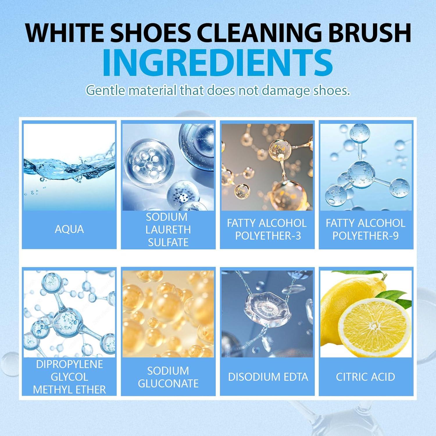 Kit Limpiador de Zapatos 100ML Sin Agua con Cepillo Ancho