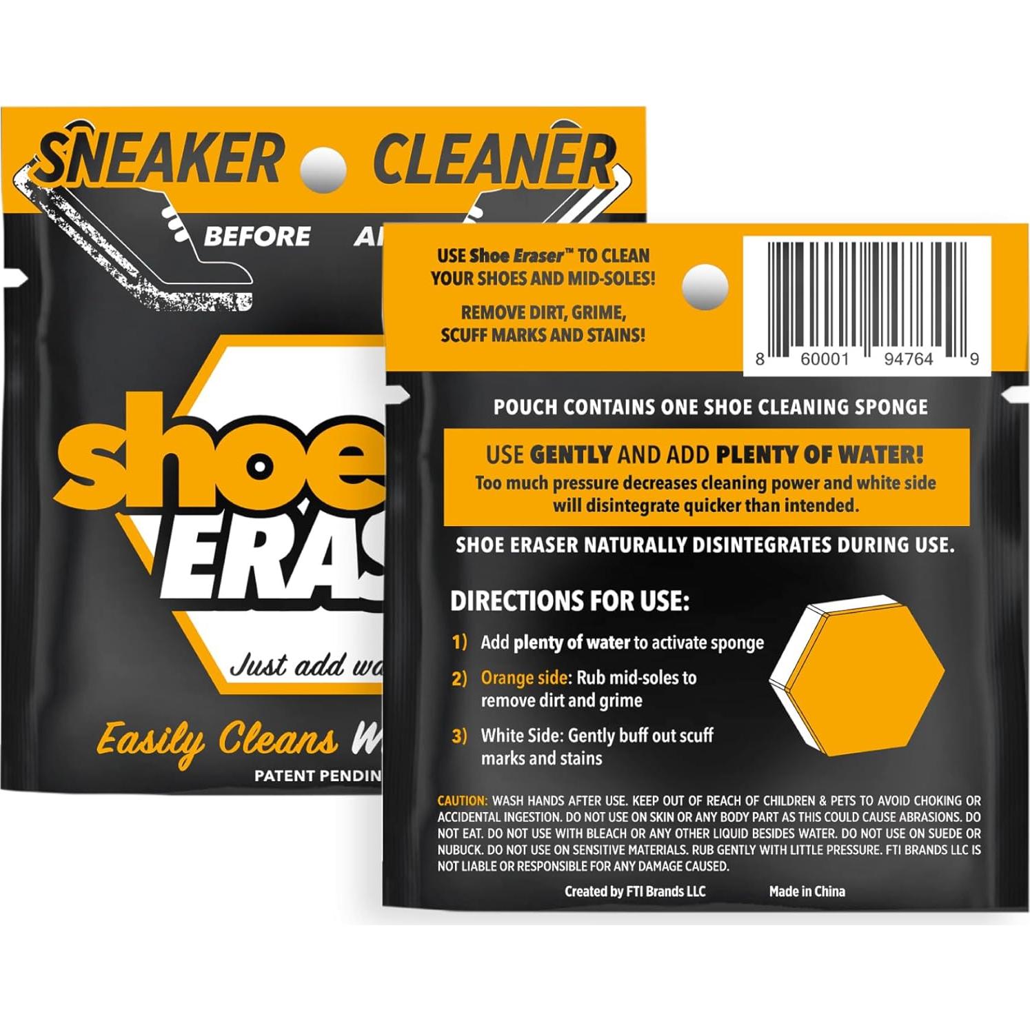 Limpiador de Suelas SneakERASERS - Esponja Doble Cara (2 Unidades)
