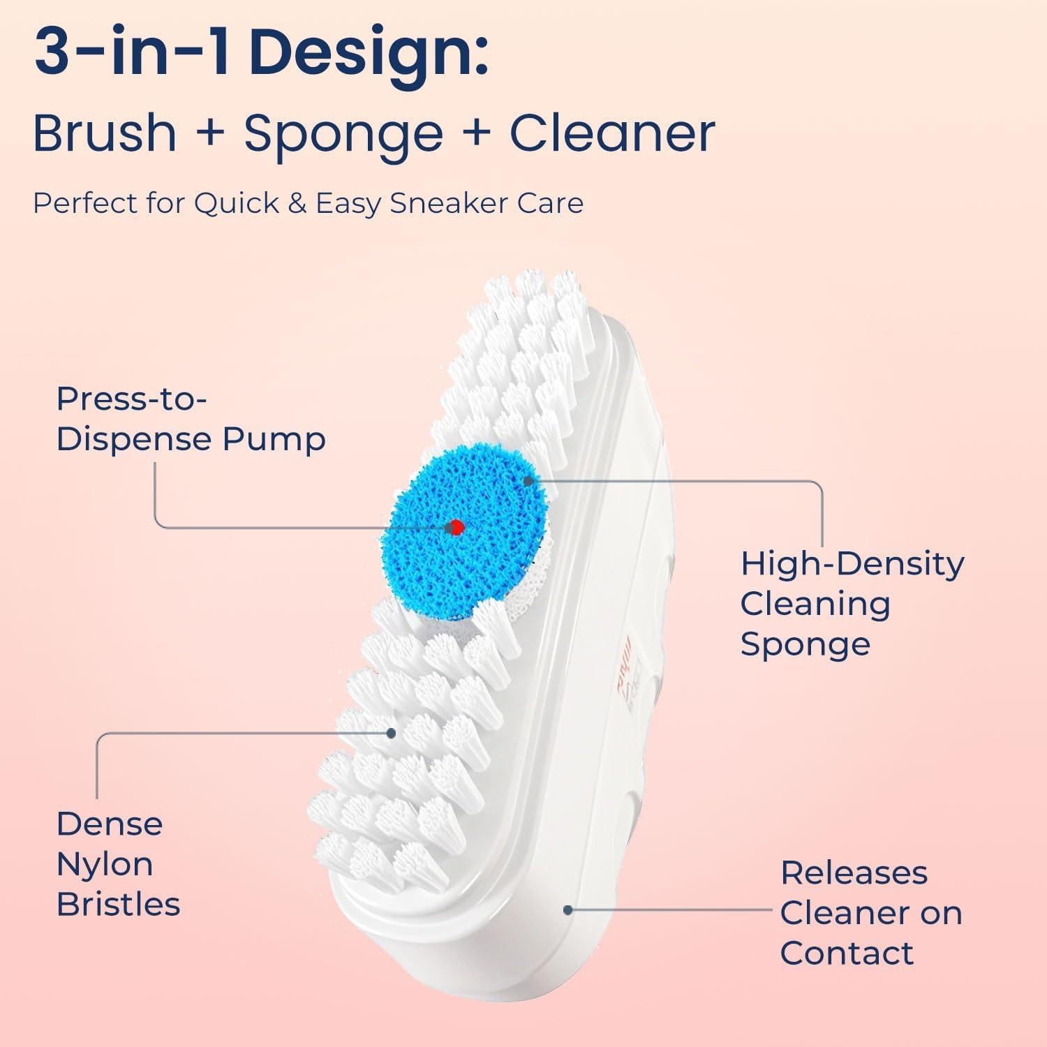 Kit de limpieza de zapatos 3 en 1 Kicks - 100 mL - Ecológico