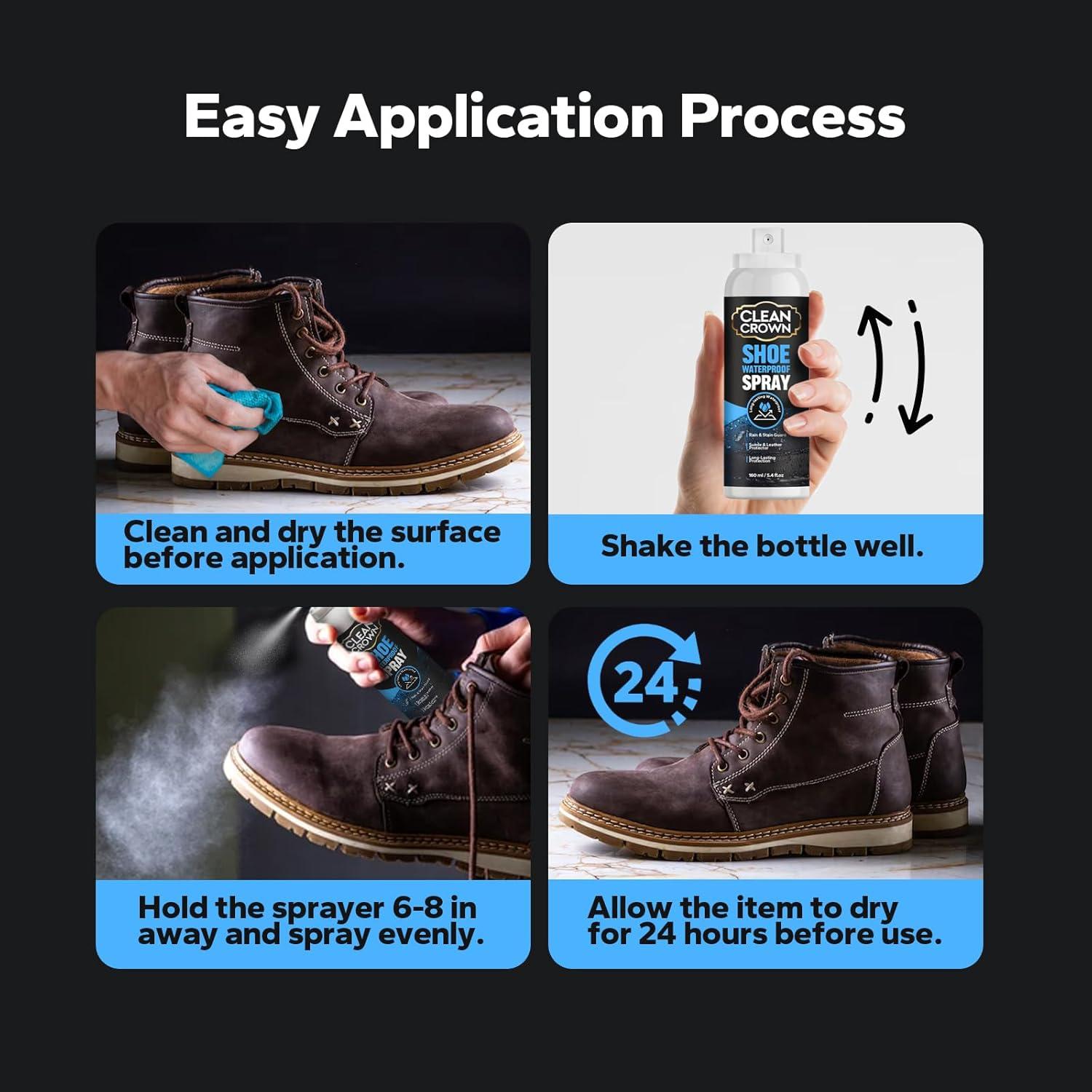 Spray Protector CleanCrown 160 ml - Impermeabilizante para Zapatos y Cuero