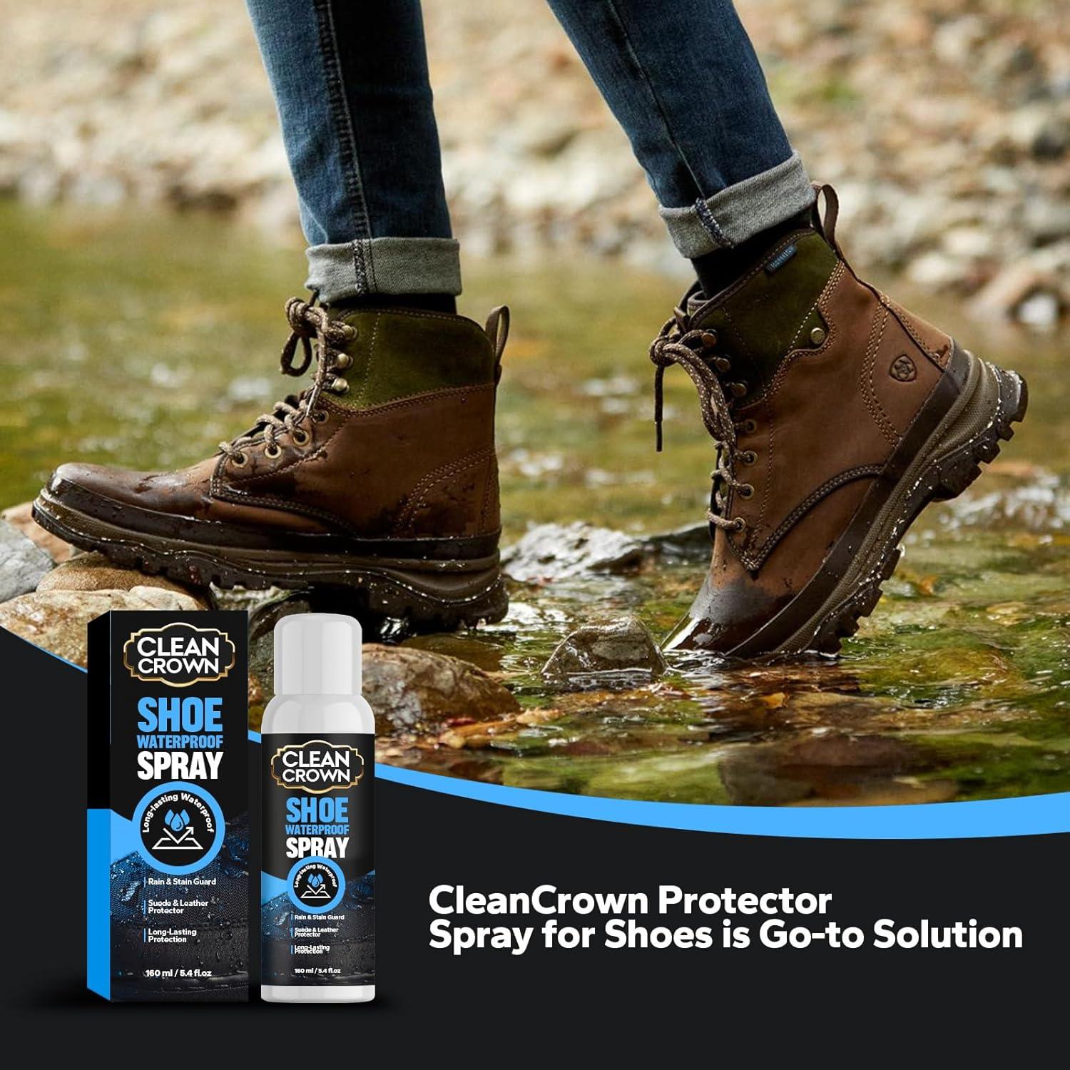 Spray Protector CleanCrown 160 ml - Impermeabilizante para Zapatos y Cuero