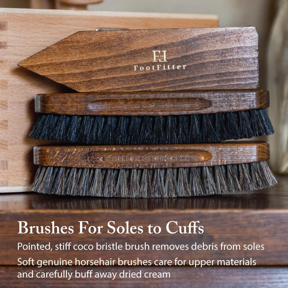Kit de Cuidado de Zapatos FootFitter Ultimate - Cepillos y Accesorios