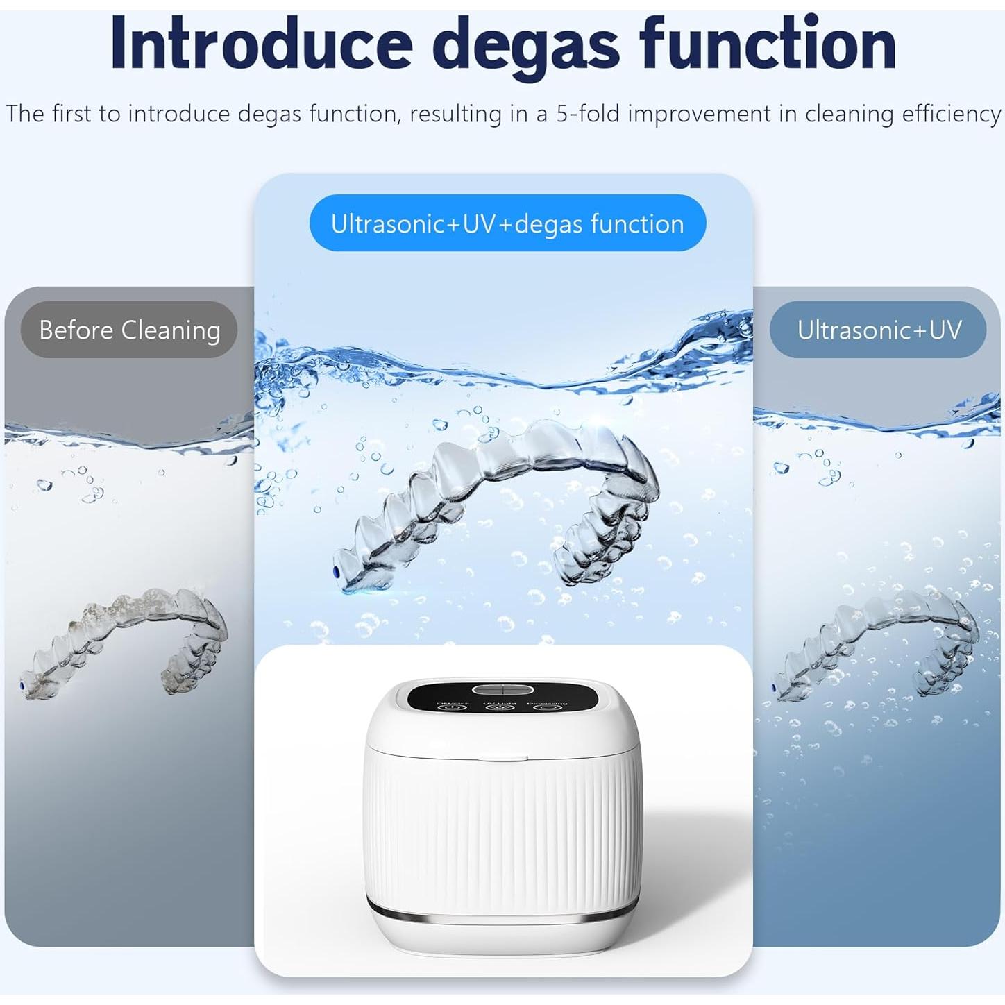 Limpiadora Ultrasónica 3-en-1 SOHODEV con UV y Desgasificación