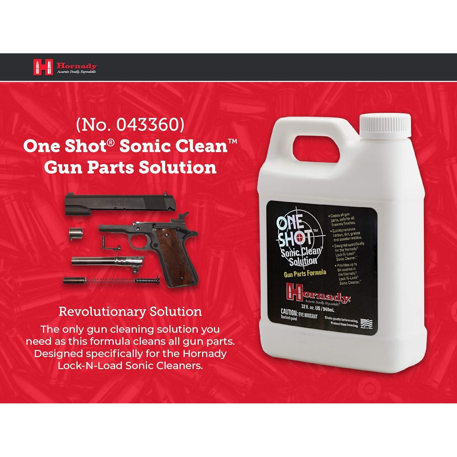 Limpiador de Armas Hornady Sonic One Shot 0.95L - Rápido y Seguro