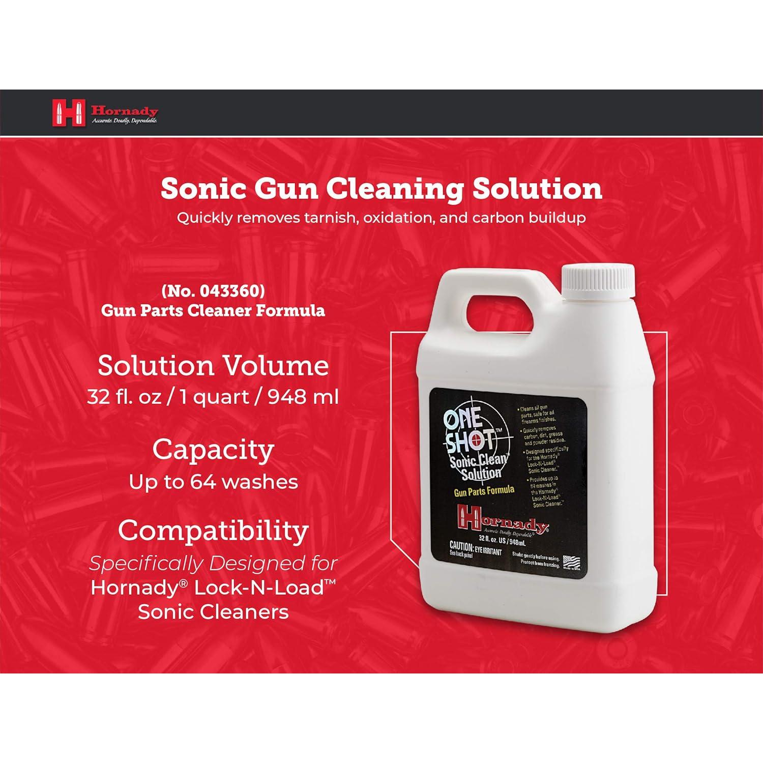 Limpiador de Armas Hornady Sonic One Shot 0.95L - Rápido y Seguro