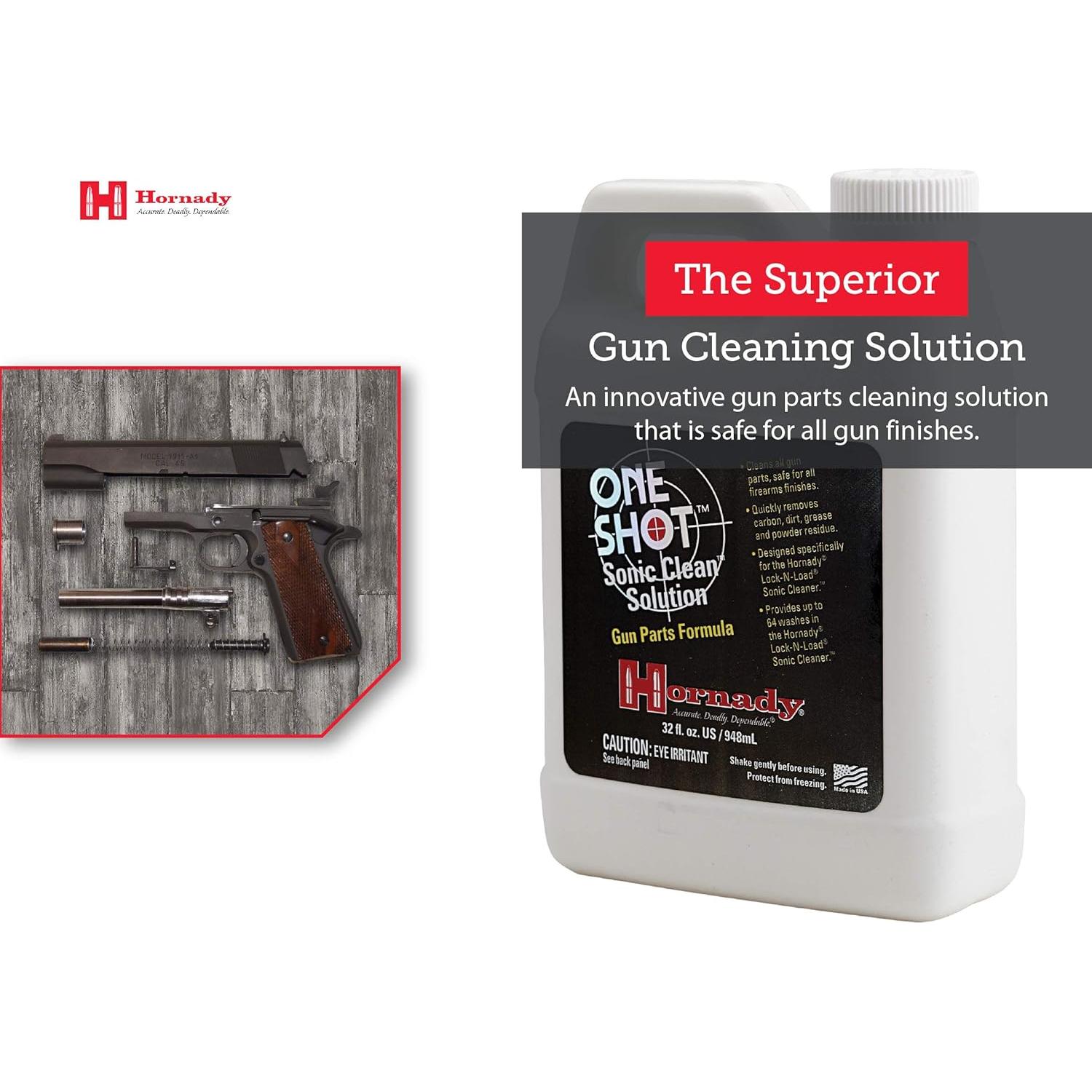 Limpiador de Armas Hornady Sonic One Shot 0.95L - Rápido y Seguro