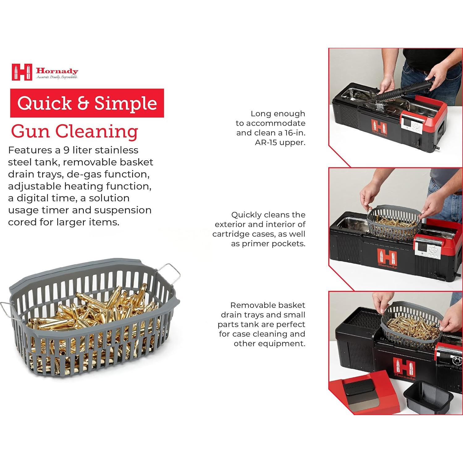 Limpiador Sonic Hornady Hot Tub 9L - Limpieza de Casquillos