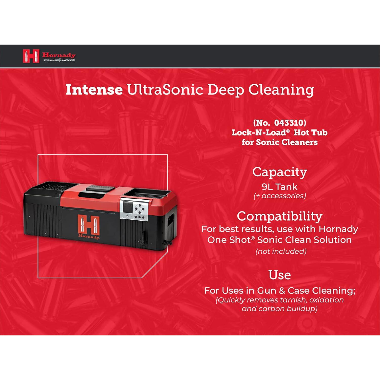 Limpiador Sonic Hornady Hot Tub 9L - Limpieza de Casquillos