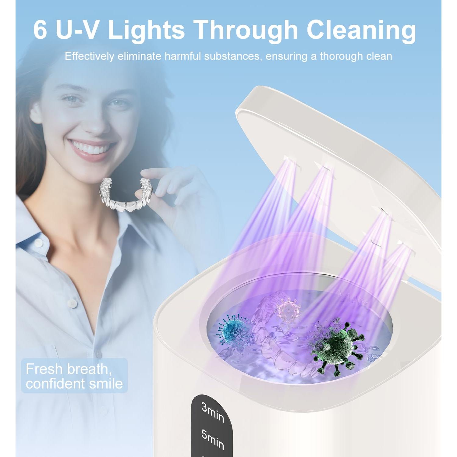 Limpiadora Ultrasónica de Retenedores 200ML 45kHz Likjhbn