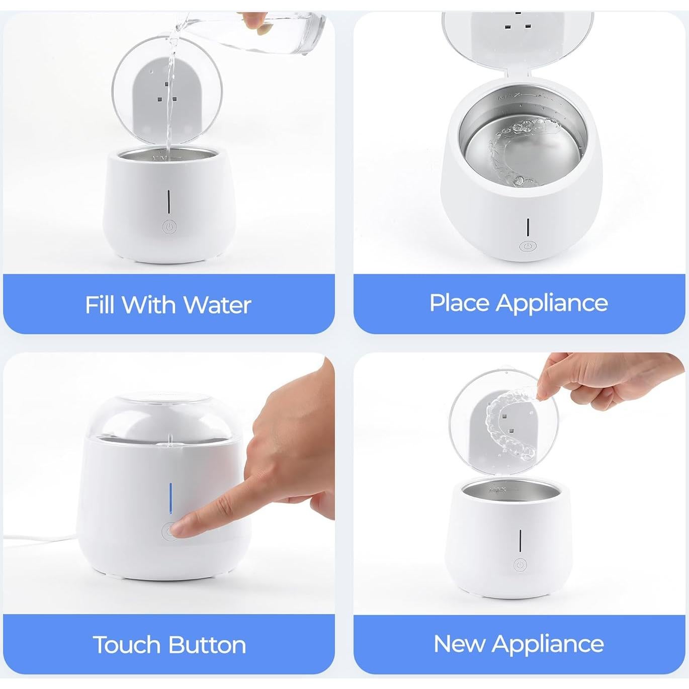 Limpiadora Ultrasónica Guntsous 45kHz para Dentaduras y Joyería