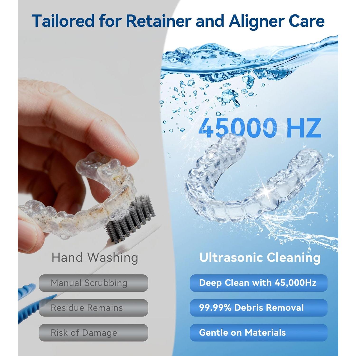 Limpiador Ultrasónico UPoetry 200ML con 4 Modos y Temporizador