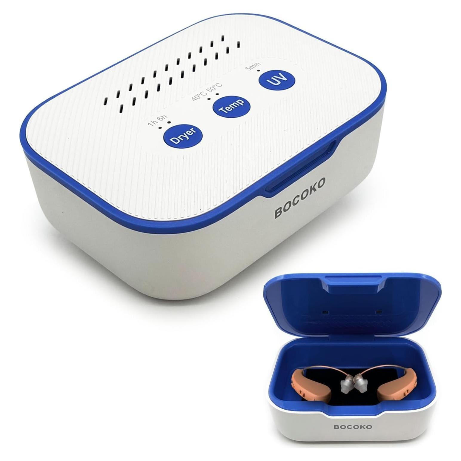 Deshumidificador Automático BOCOKO para Audífonos UV 7.6x9.1cm