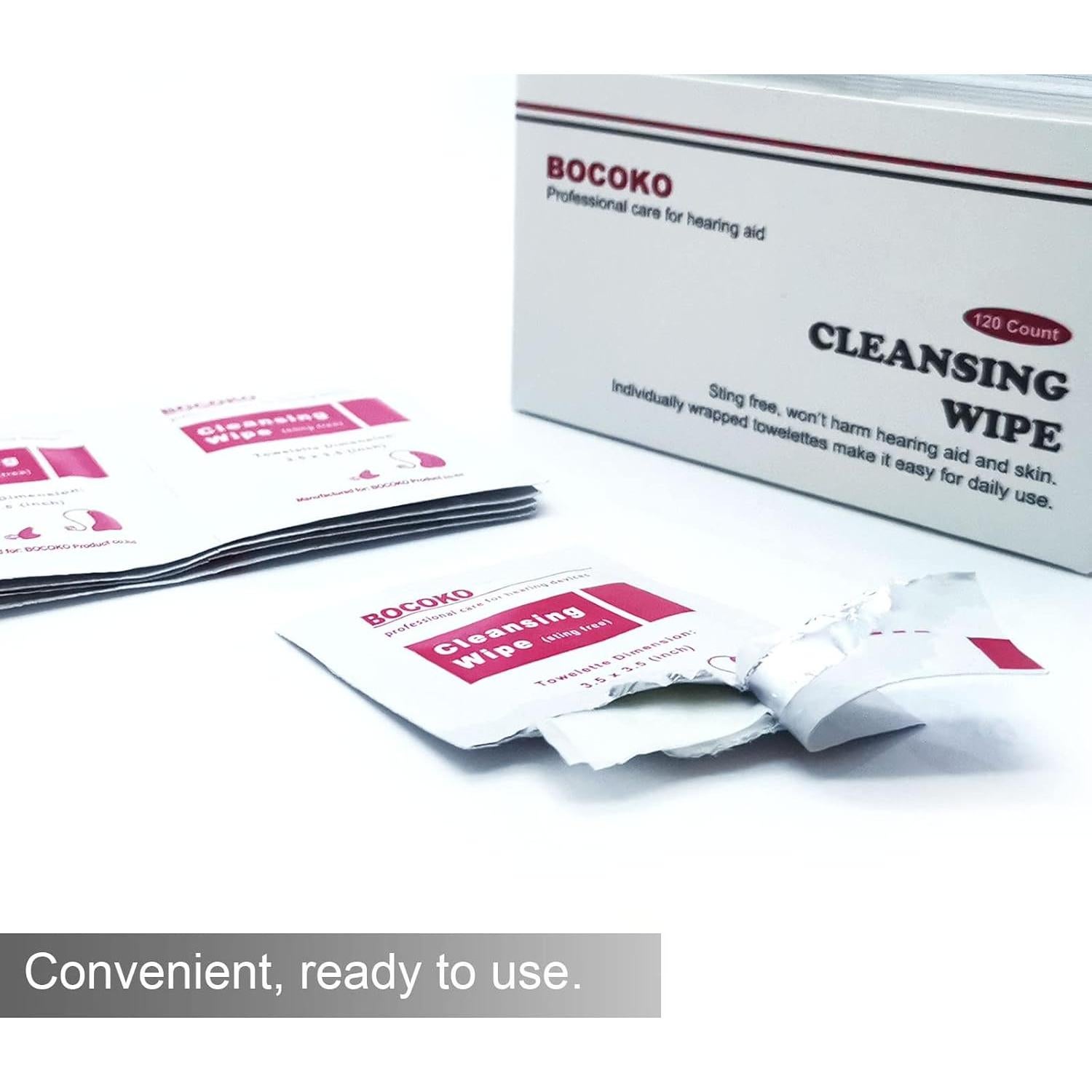 Toallitas de limpieza BOCOKO para audífonos 120 unidades