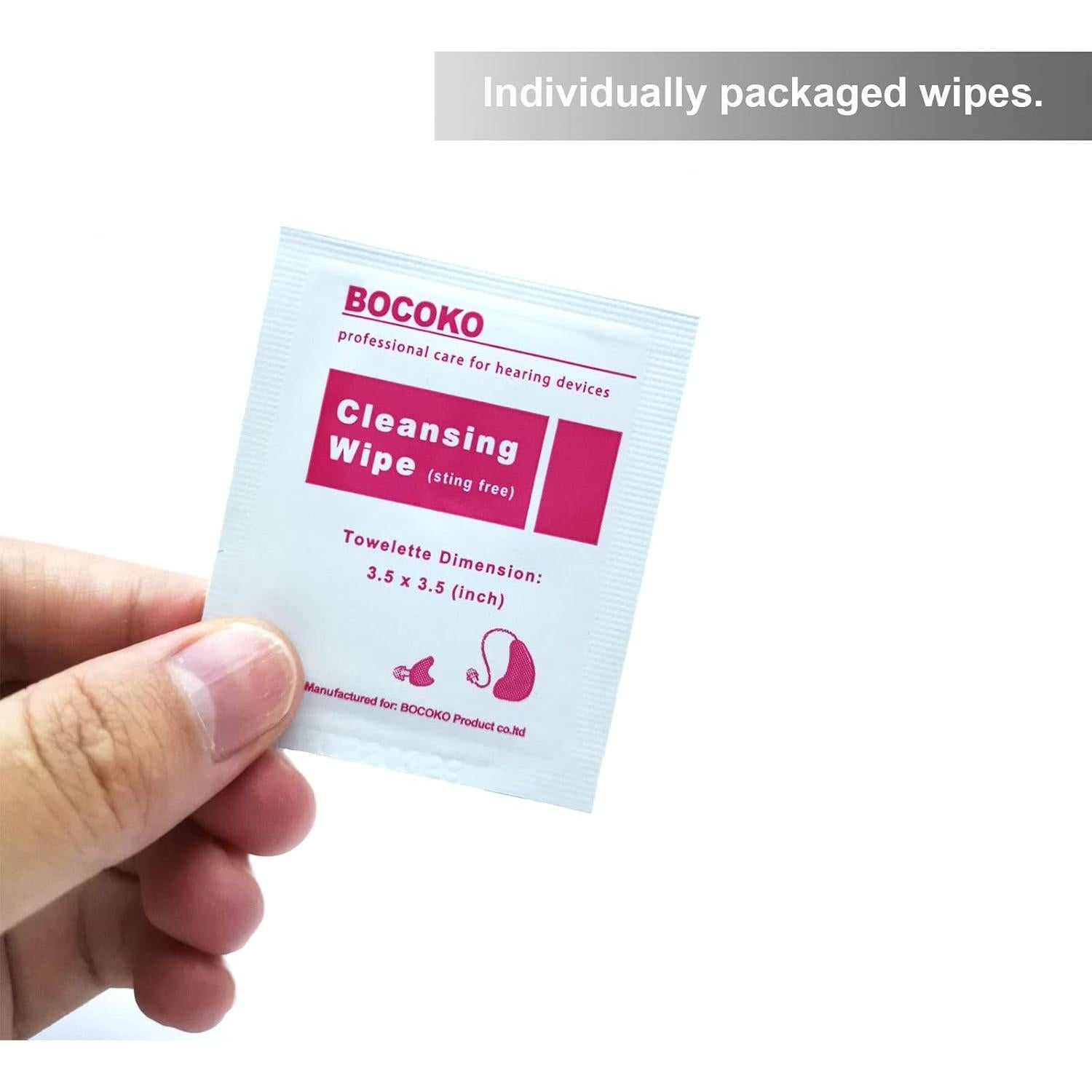 Toallitas de limpieza BOCOKO para audífonos 120 unidades
