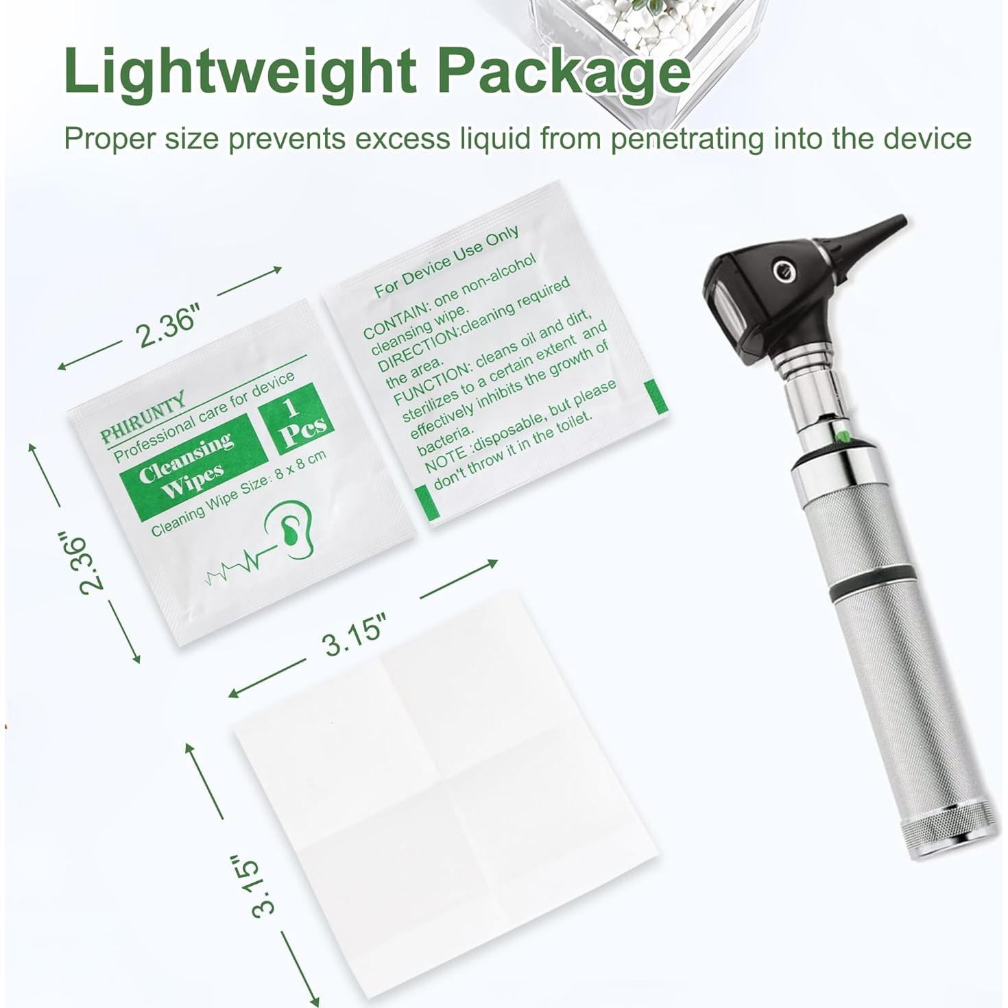 100 Toallitas de Limpieza para Audífonos Phirunty - Sin Alcohol