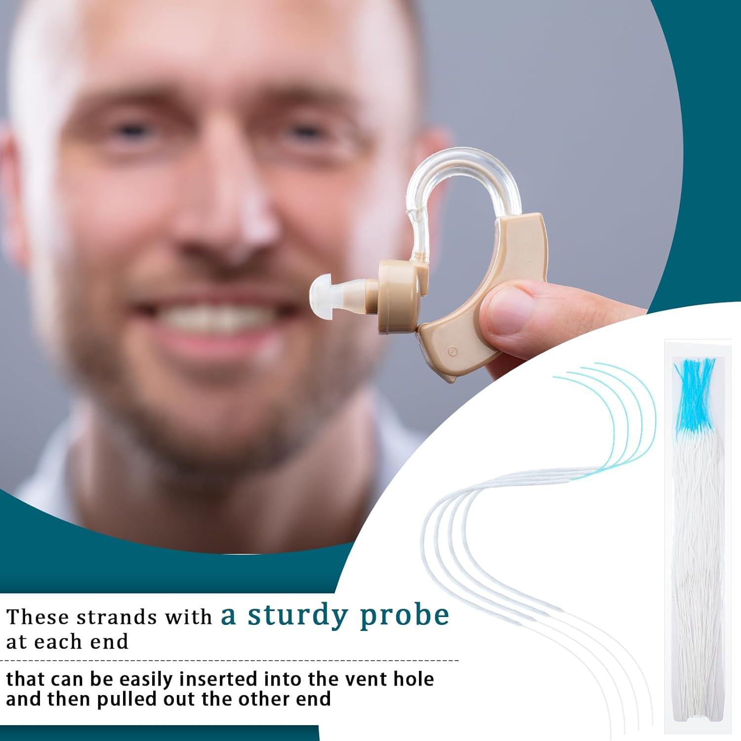 Kit de limpieza para audífonos Threlaco 200 cepillos nylon