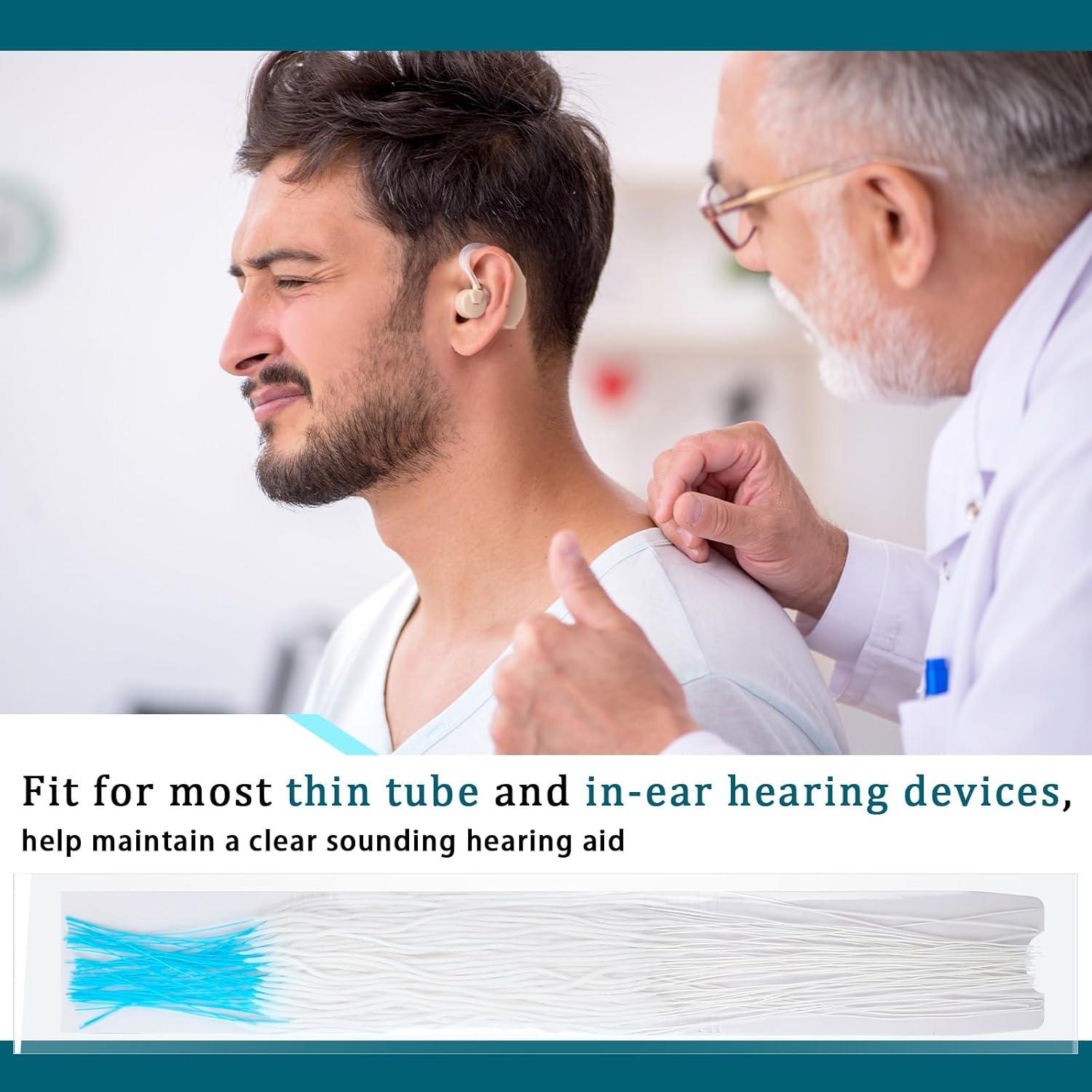 Kit de limpieza para audífonos Threlaco 200 cepillos nylon