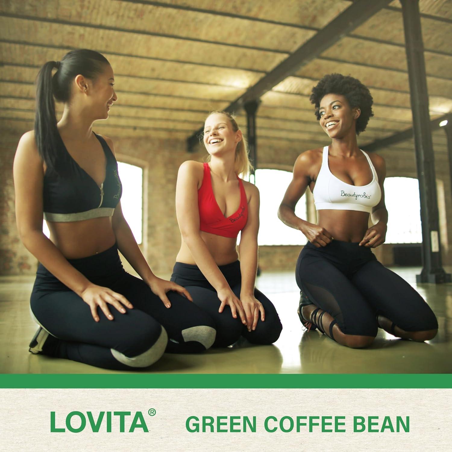 Extracto de Grano de Café Verde Lovita 1600 mg 60 Cápsulas Veganas