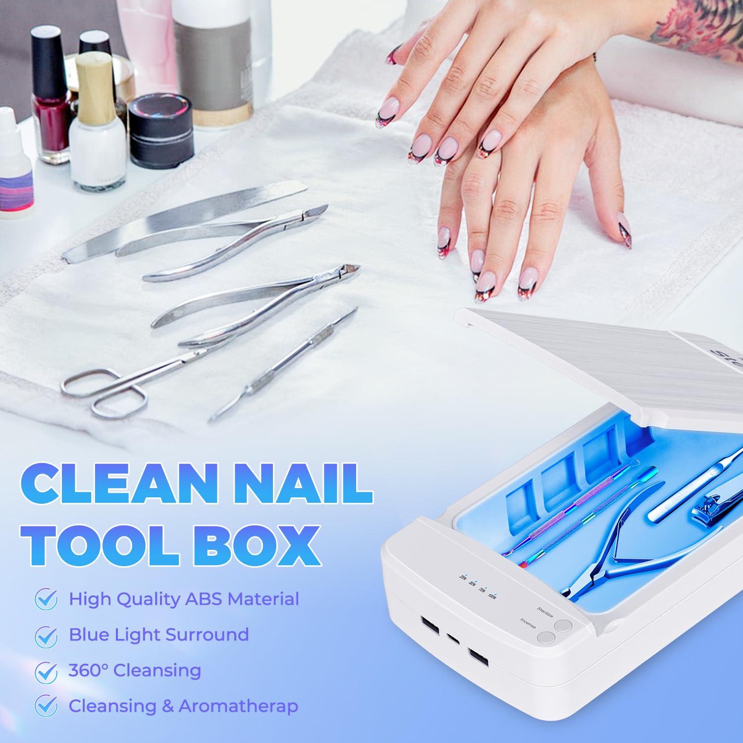 Limpiadora de Uñas TAKIYA USB con Luz Azul, Portátil