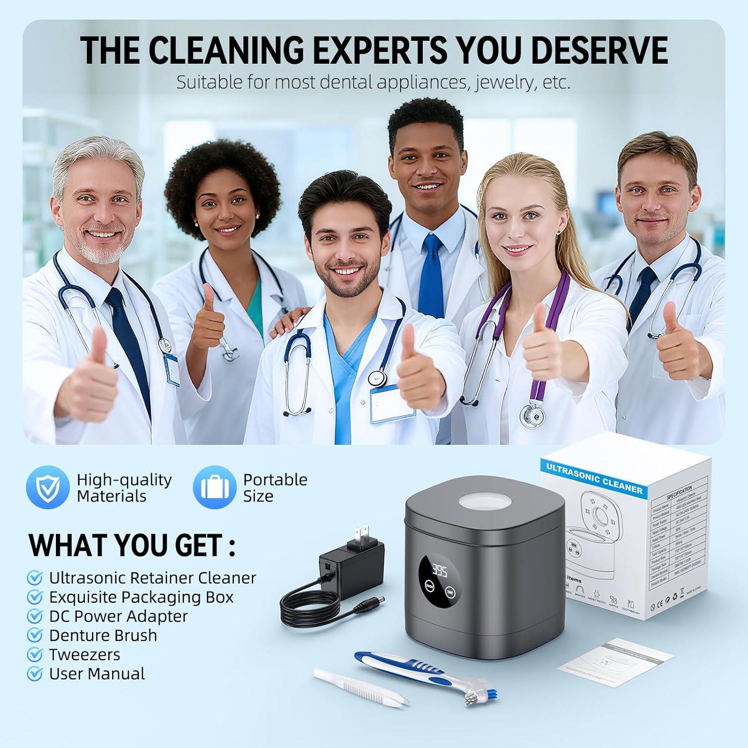 Limpiador Ultrasónico de Retenedores TEBAL 250ml Negro