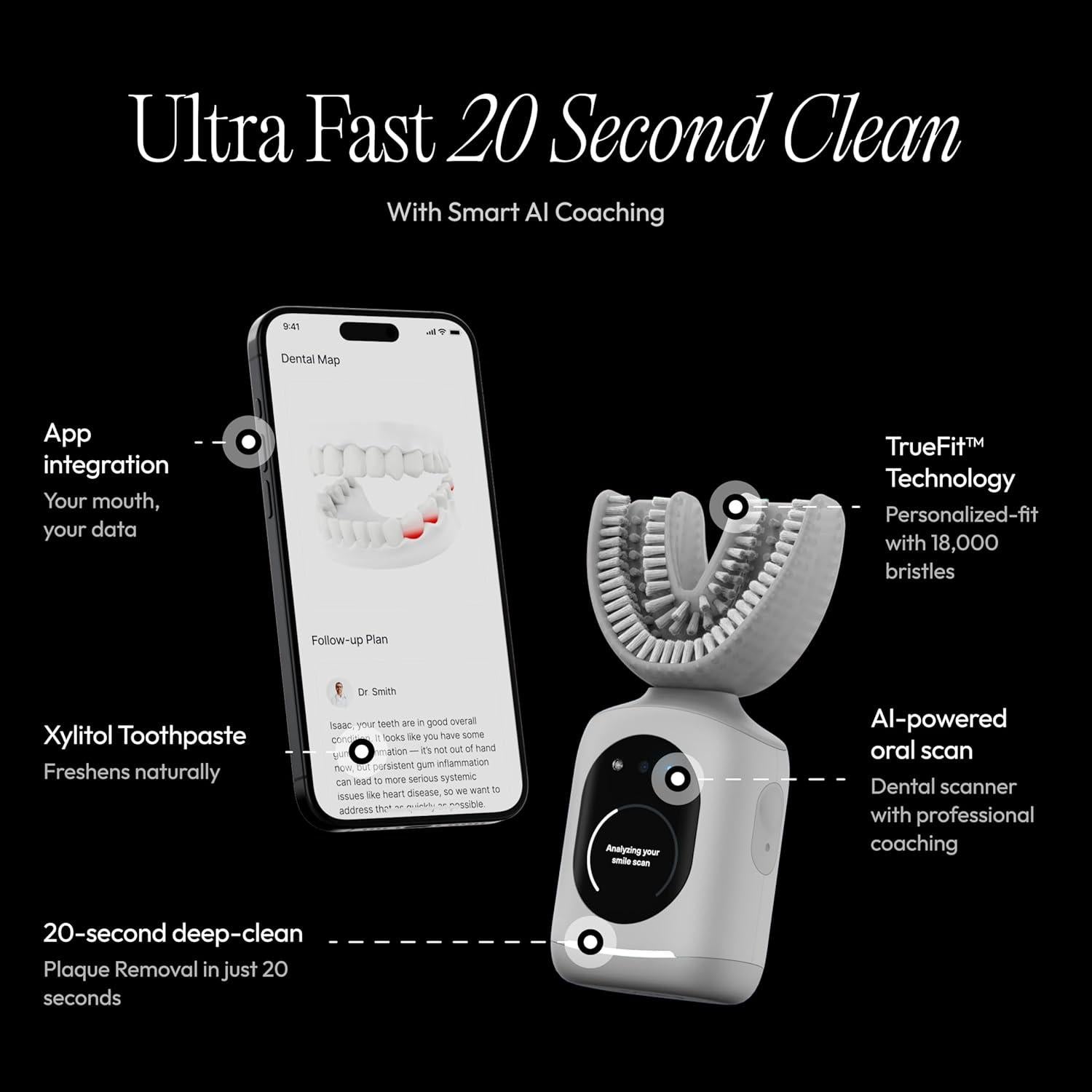 Cepillo de dientes eléctrico Feno Smartbrush Kit de inicio