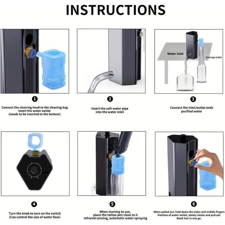 Limpiador de Agujas de Tatuaje TAIDU XZQ-3 Automático 0.77 kg