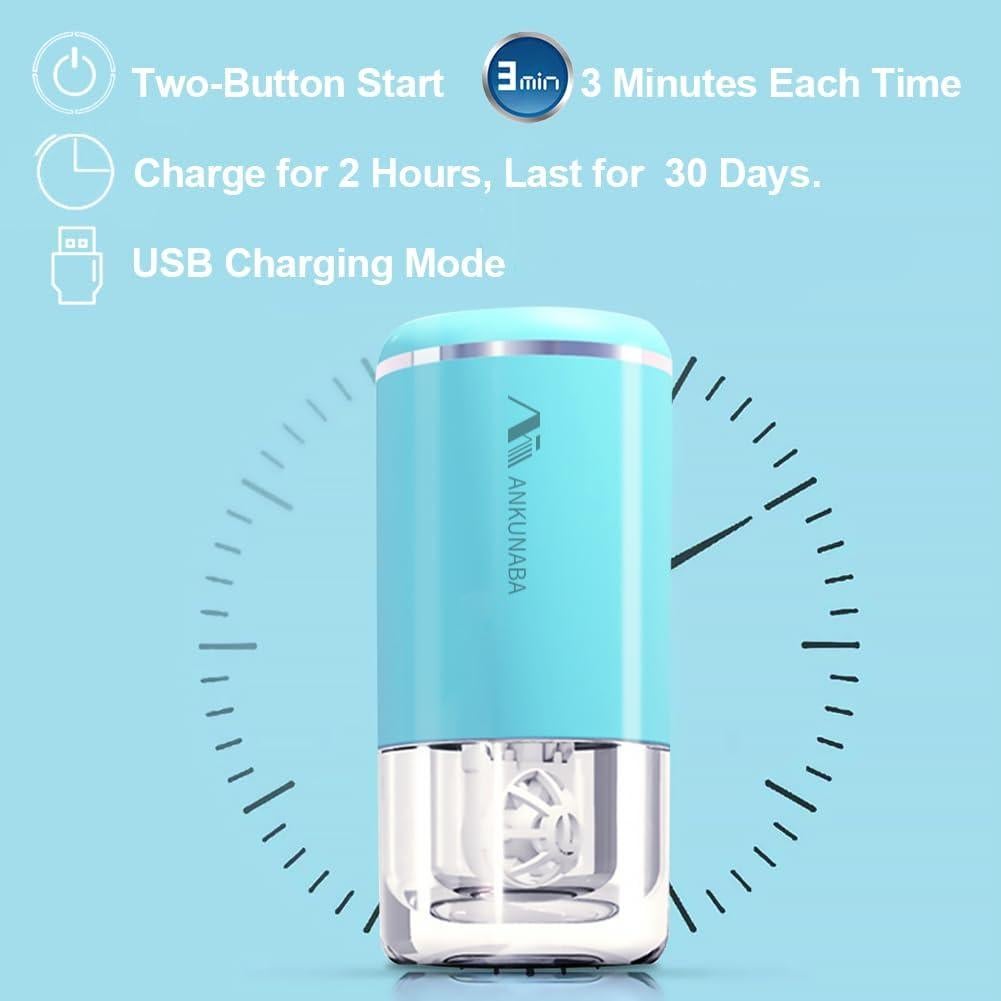 Limpiador de Lentes de Contacto ANKUNABA Portátil USB Azul