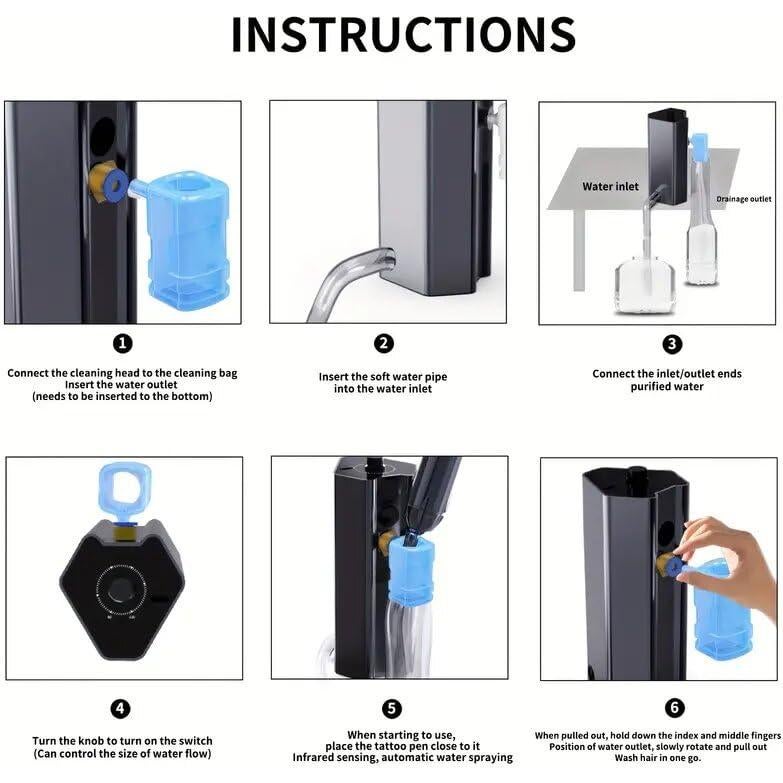 Limpiador de Agujas de Tatuaje PWRNTGE, Automático, 0.76 kg