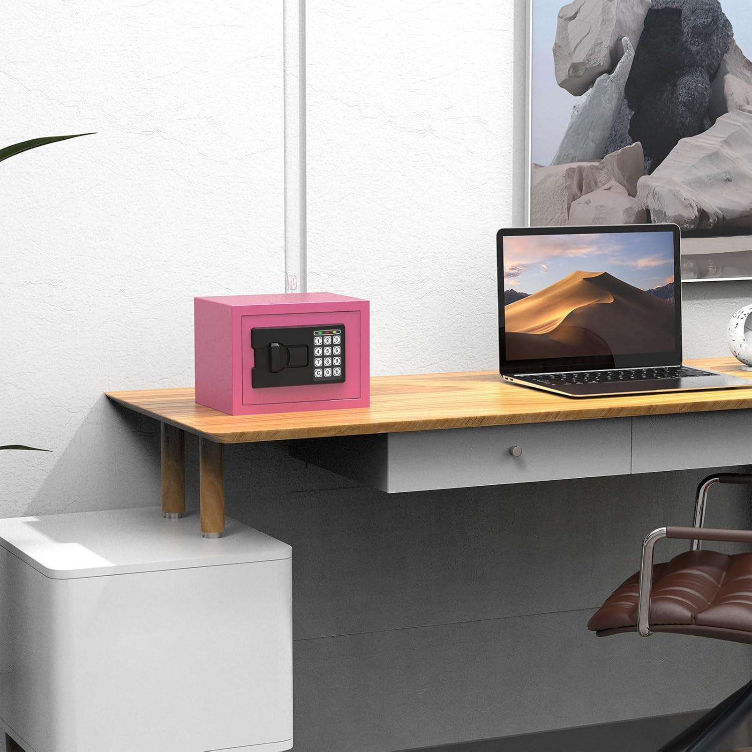 Caja Fuerte Digital QINGENO Mini 0.22 Pies Cúbicos Roja