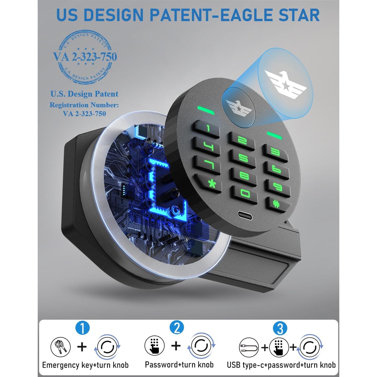 Caja Fuerte Digital Omethey 6 Pies Cúbicos a Prueba de Fuego