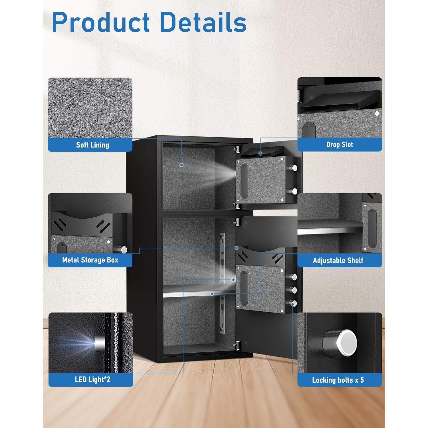 Caja Fuerte Digital Omethey 6 Pies Cúbicos a Prueba de Fuego