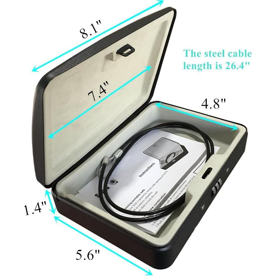 Caja de Seguridad Portátil SEPOX de Acero Resistente al Fuego