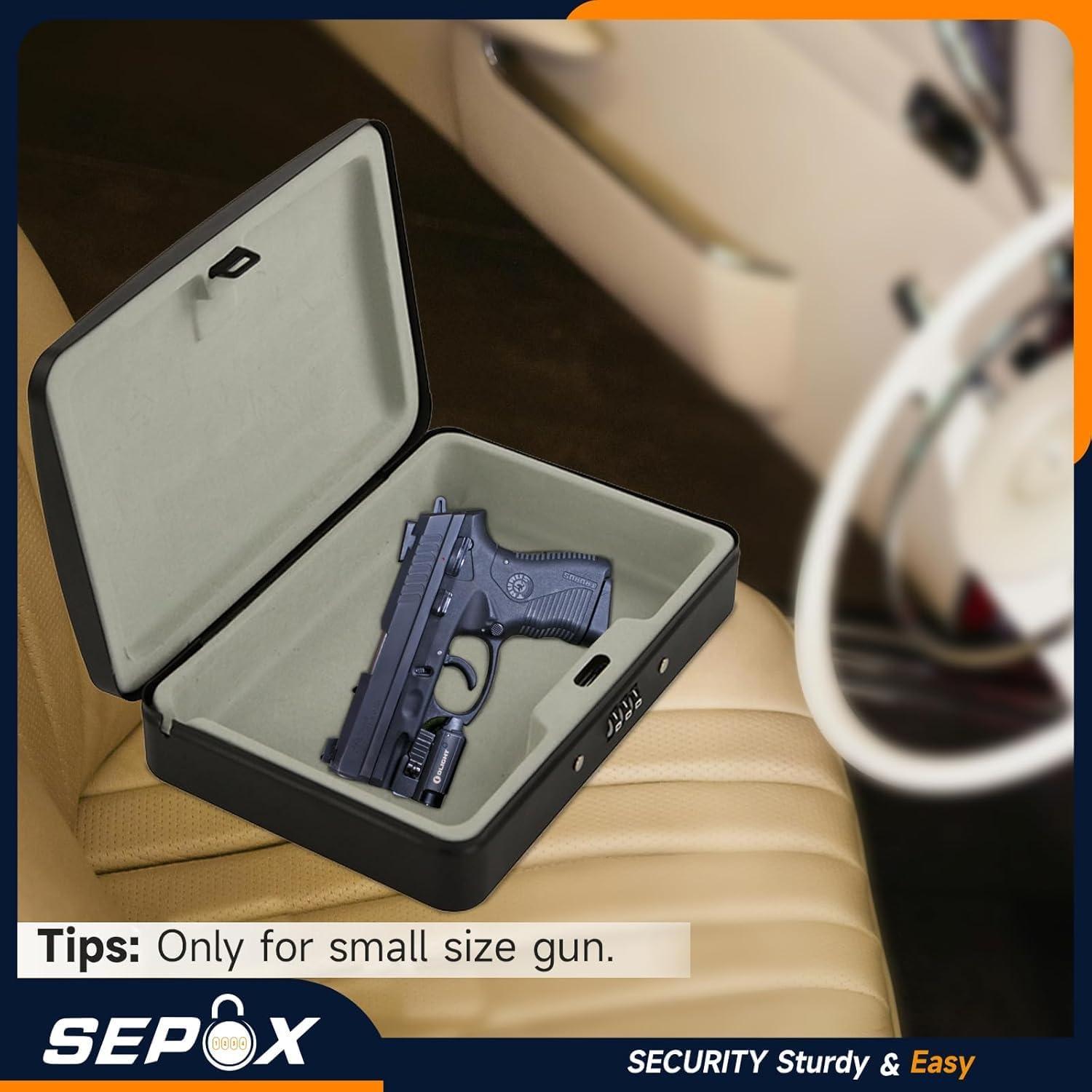 Caja de Seguridad Portátil SEPOX de Acero Resistente al Fuego