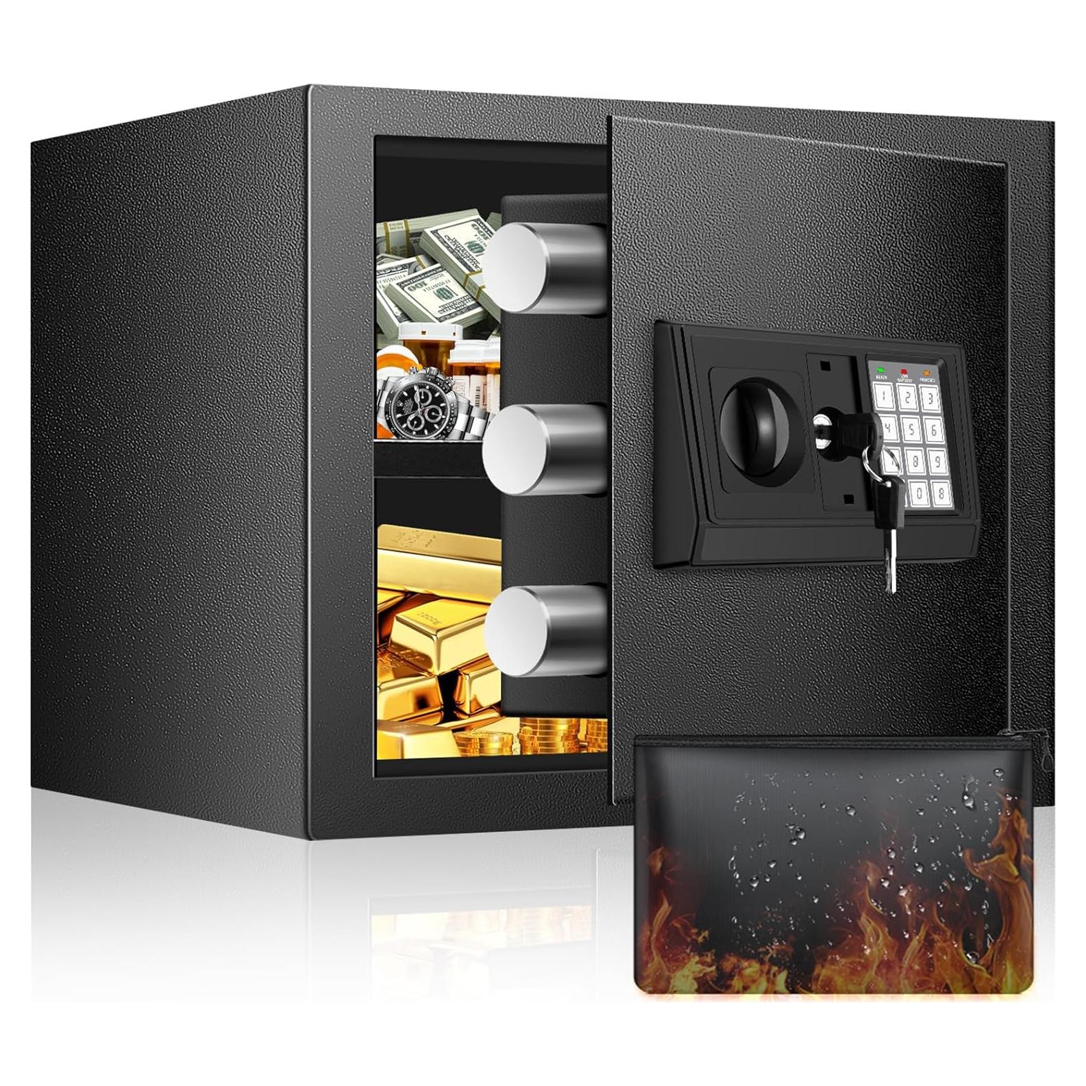 Caja Fuerte Digital FOWORE 0.8 Pies³ con Alarma y Estante