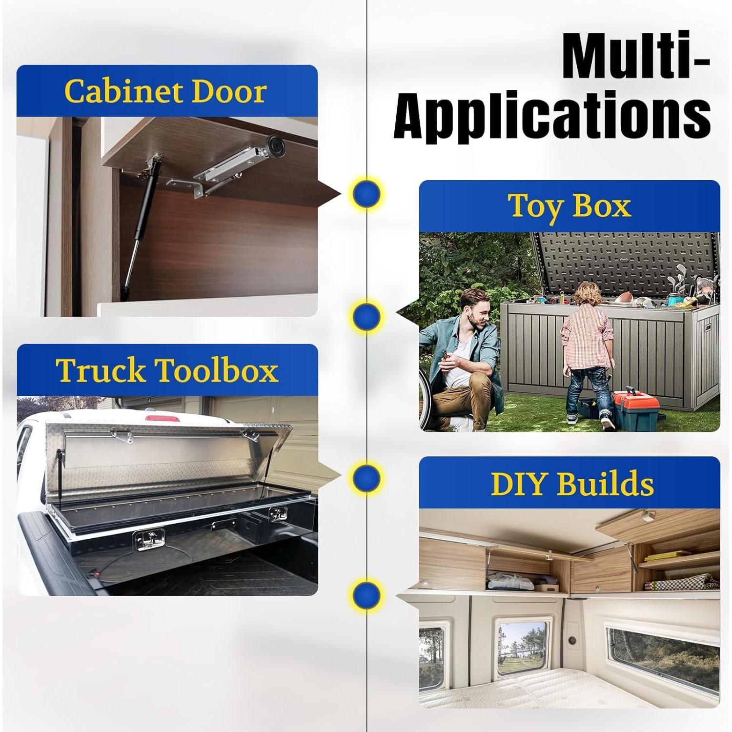 Amortiguadores de Gas ARANA 7" 18lb para Caja de Herramientas