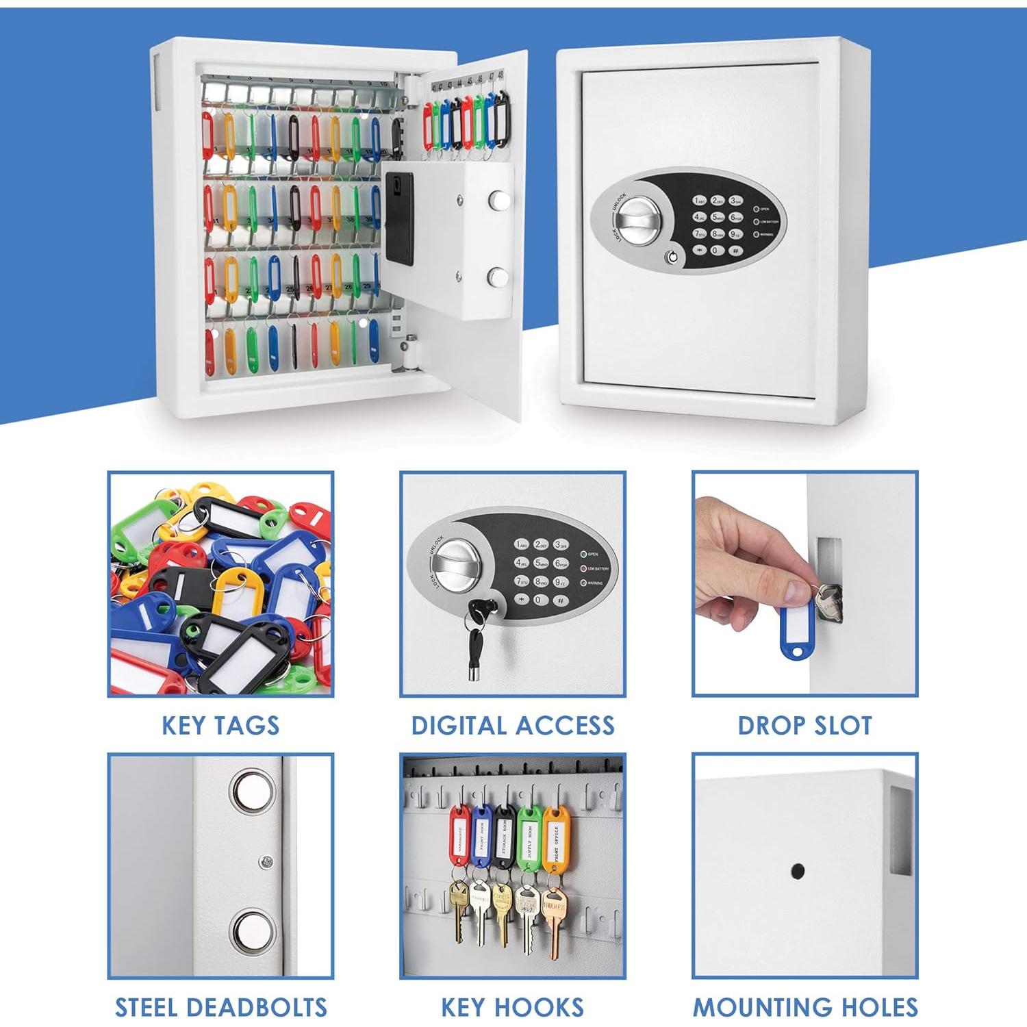 Caja Fuerte Digital de Llaves Barska para 48 Llaves - Acero