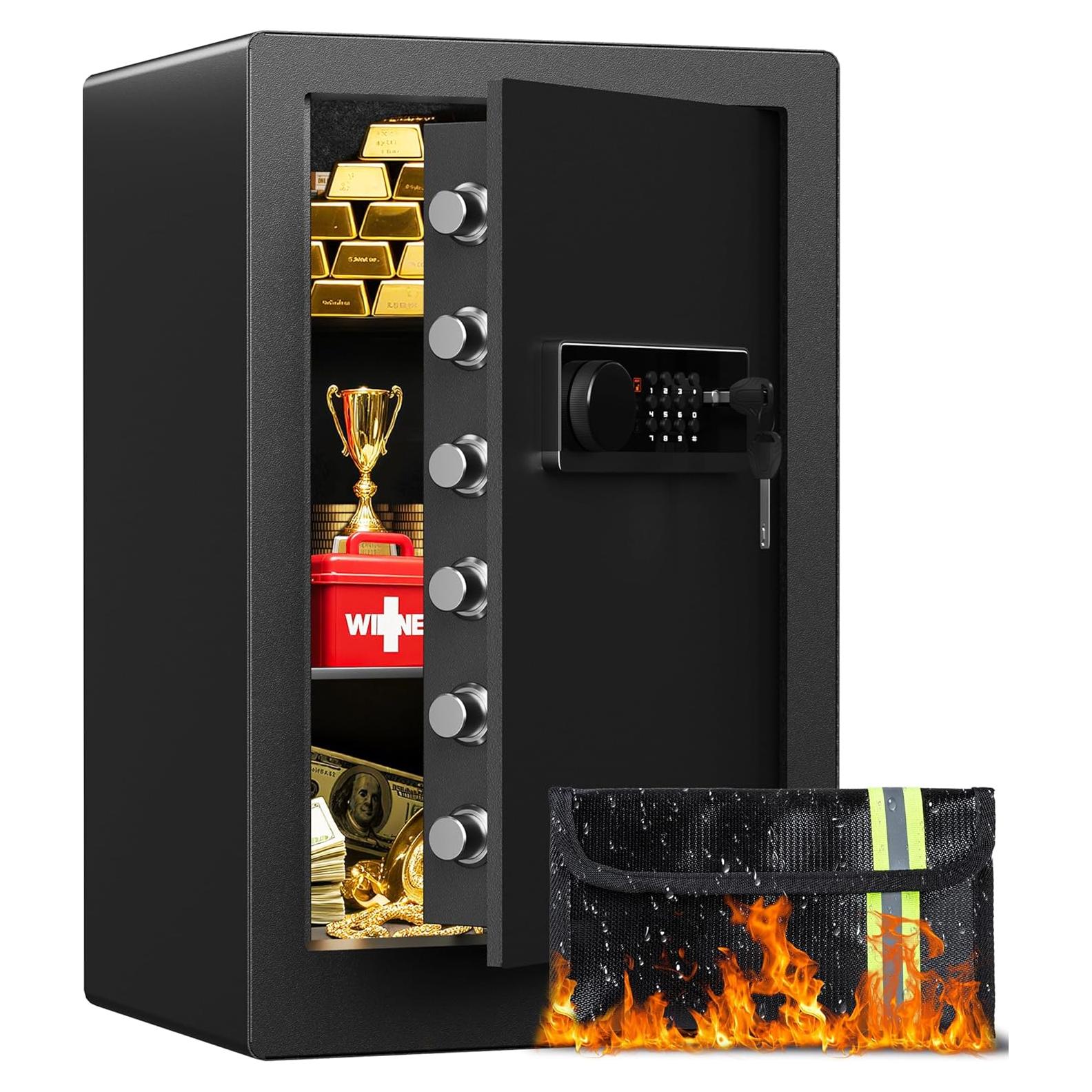 Caja Fuerte Electrónica Paporia 3 Pies Cúbicos con Luz LED