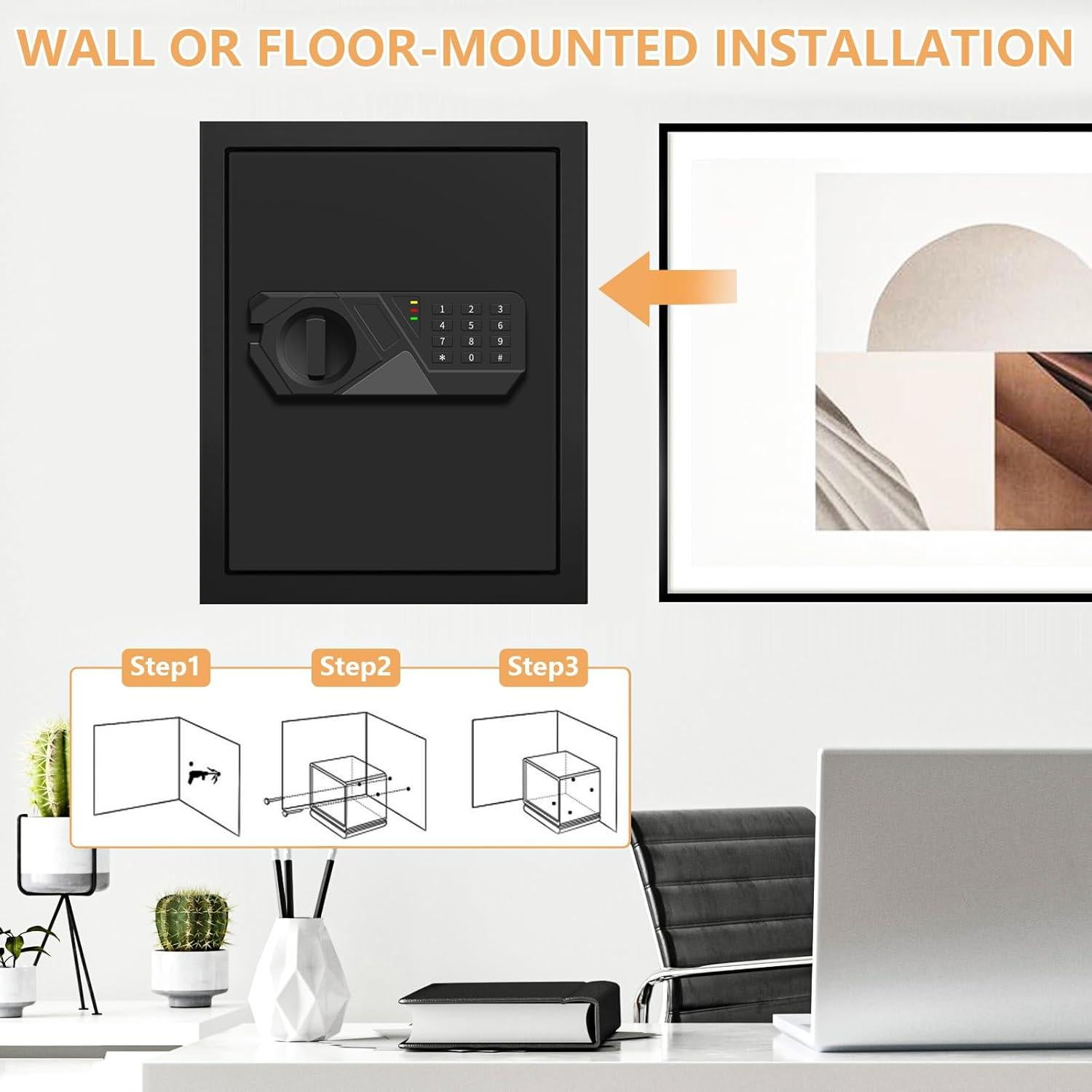 Caja Fuerte Ignífuga Homirxan 3 Pies Cúbicos con Alarma