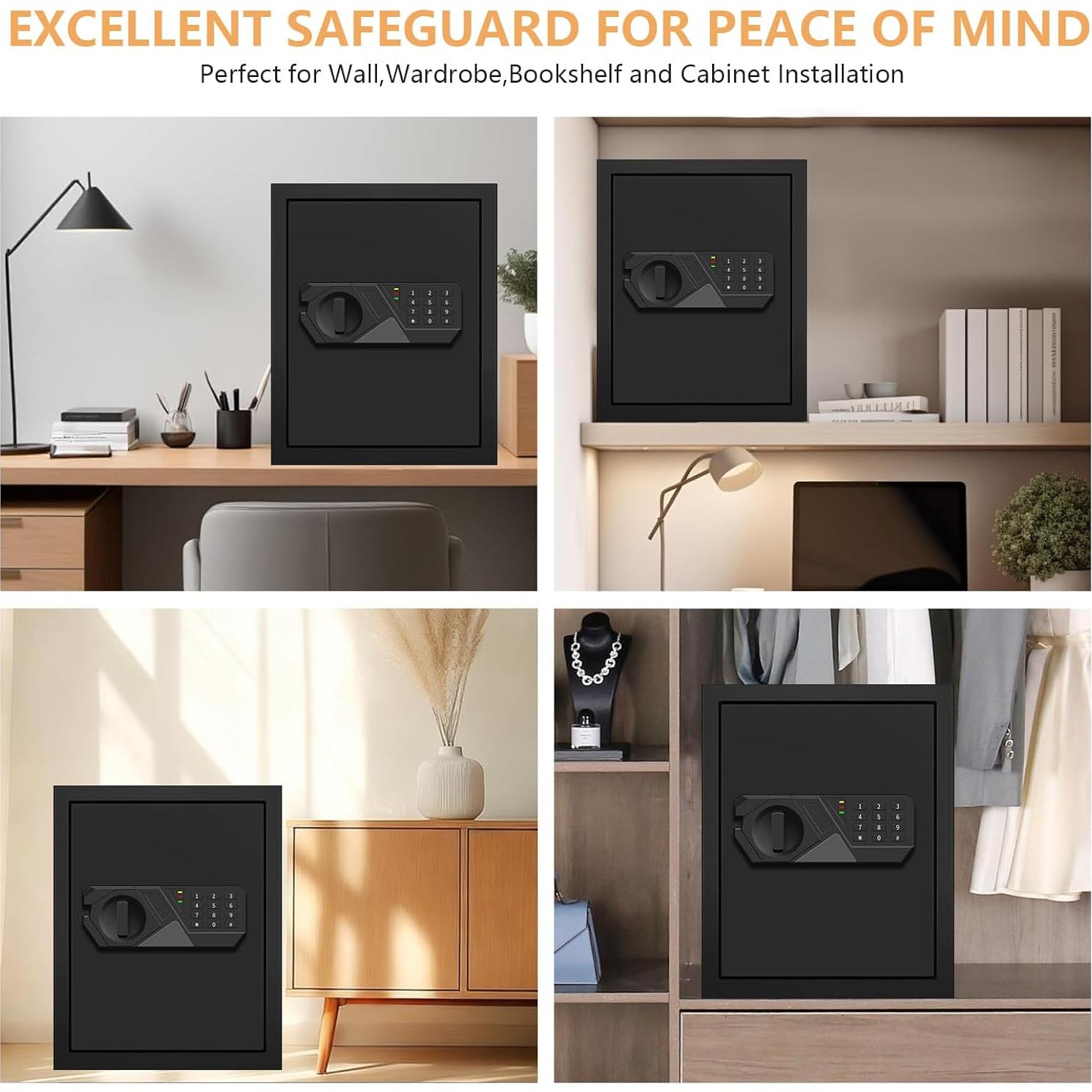 Caja Fuerte Ignífuga Homirxan 3 Pies Cúbicos con Alarma