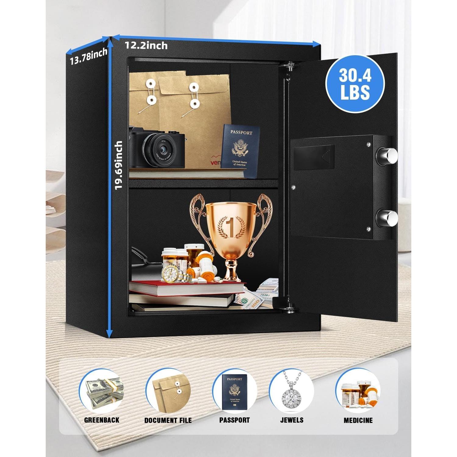 Caja Fuerte Digital Bioaeyok 2.8 Pies Cúbicos con USB-C