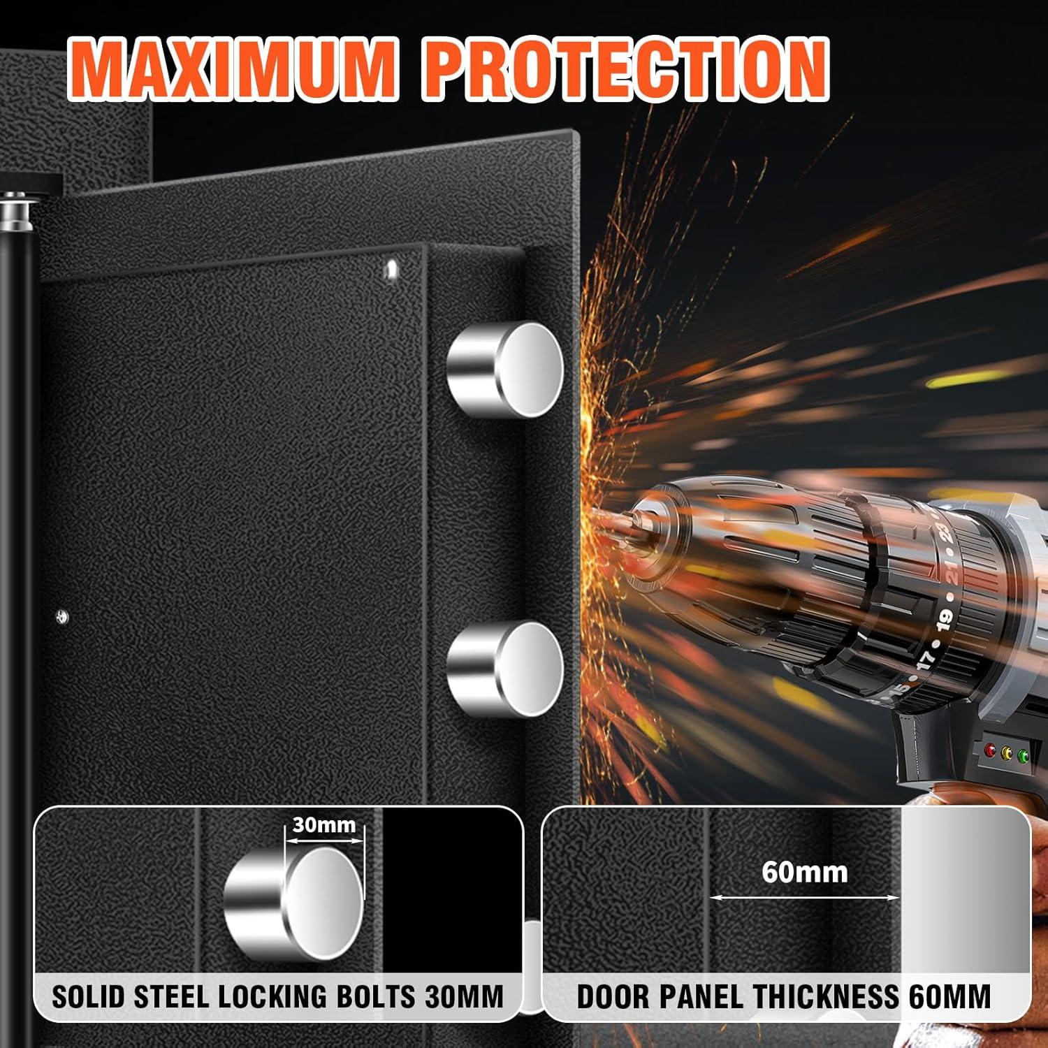 Caja Fuerte Digital Bioaeyok 2.8 Pies Cúbicos con USB-C