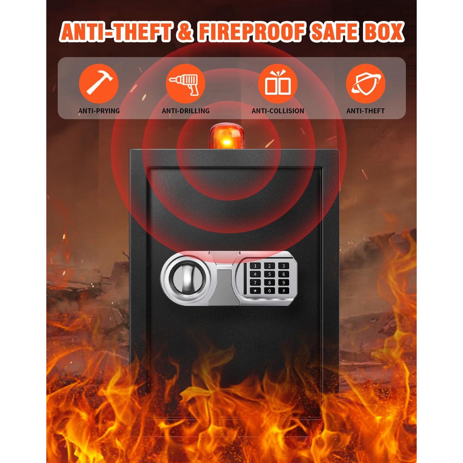 Caja Fuerte Digital Bioaeyok 2.8 Pies Cúbicos con USB-C