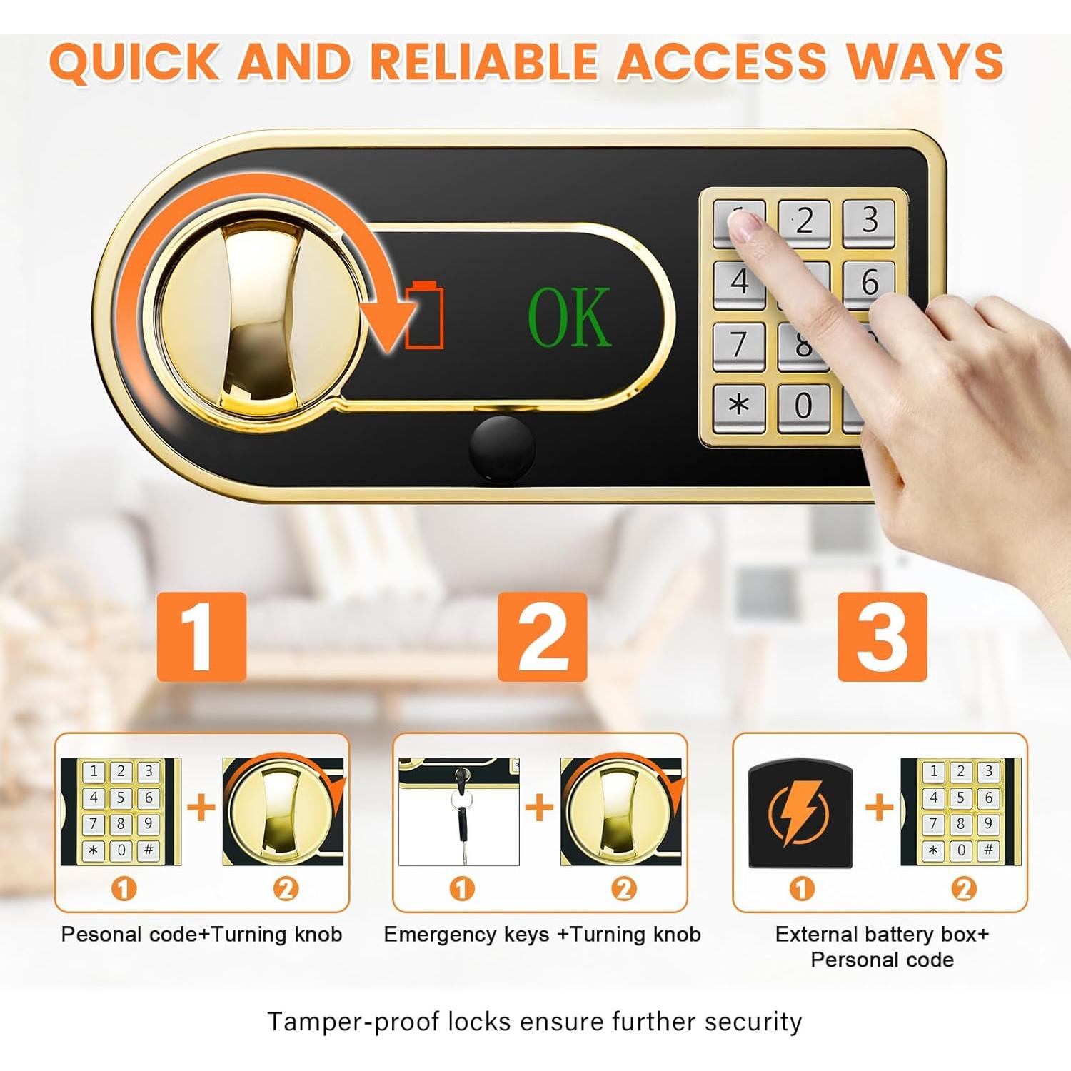 Caja de Seguridad Antirrobo Tiskgg 2.8 Pies Cúbicos con Ranura