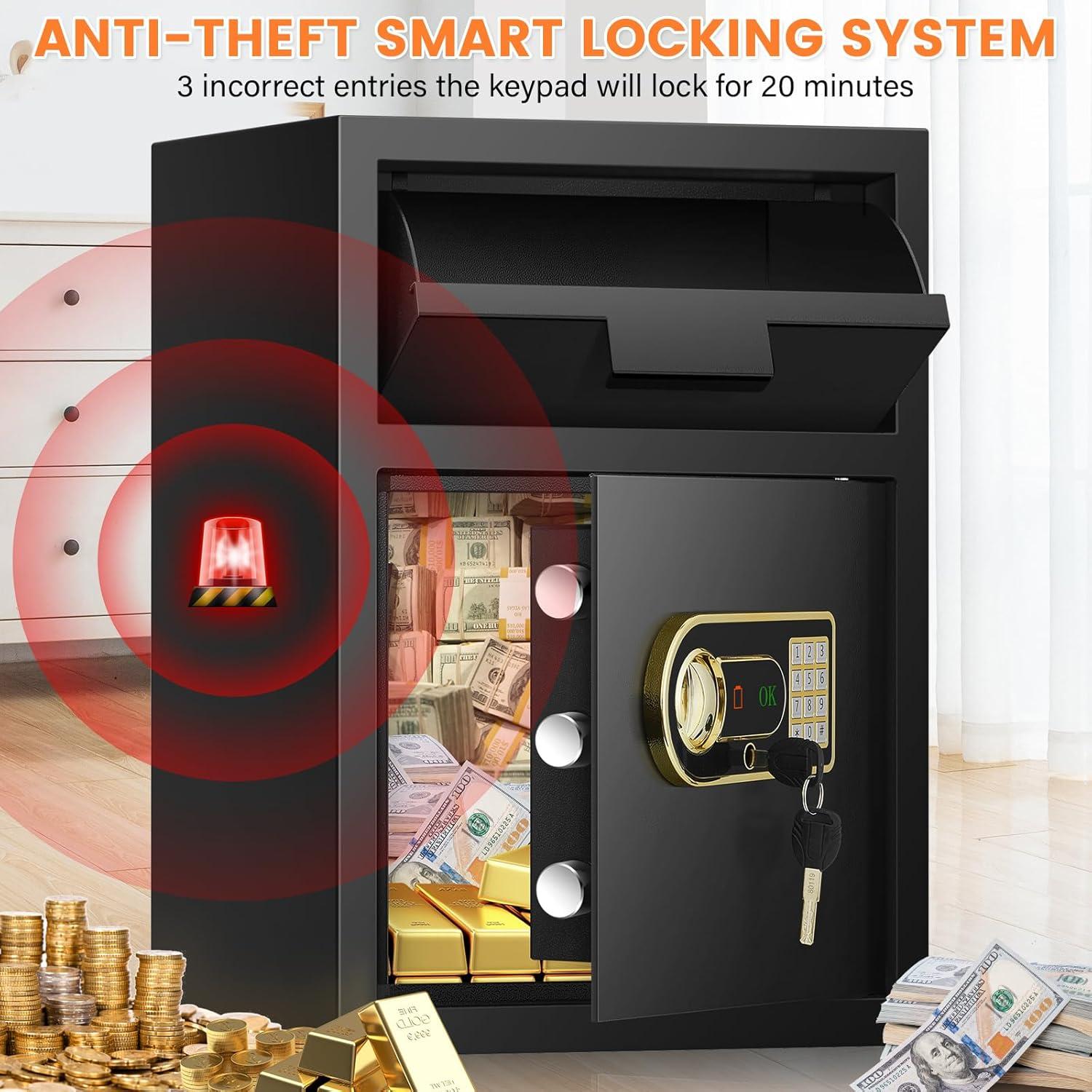 Caja de Seguridad Antirrobo Tiskgg 2.8 Pies Cúbicos con Ranura